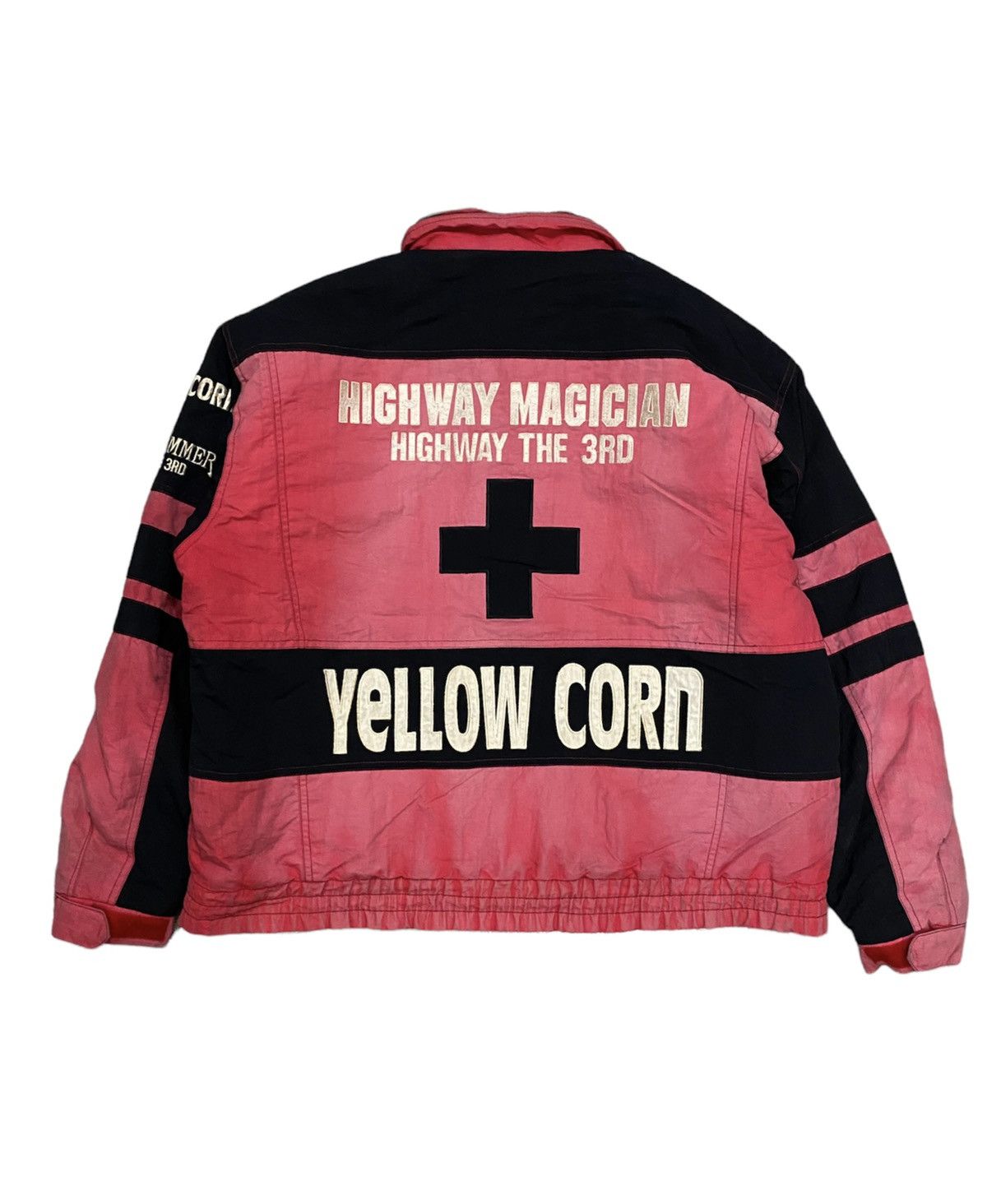 image of VTG Racing Yellow Corn Padded Jacket in Red, Men's (Size XL)