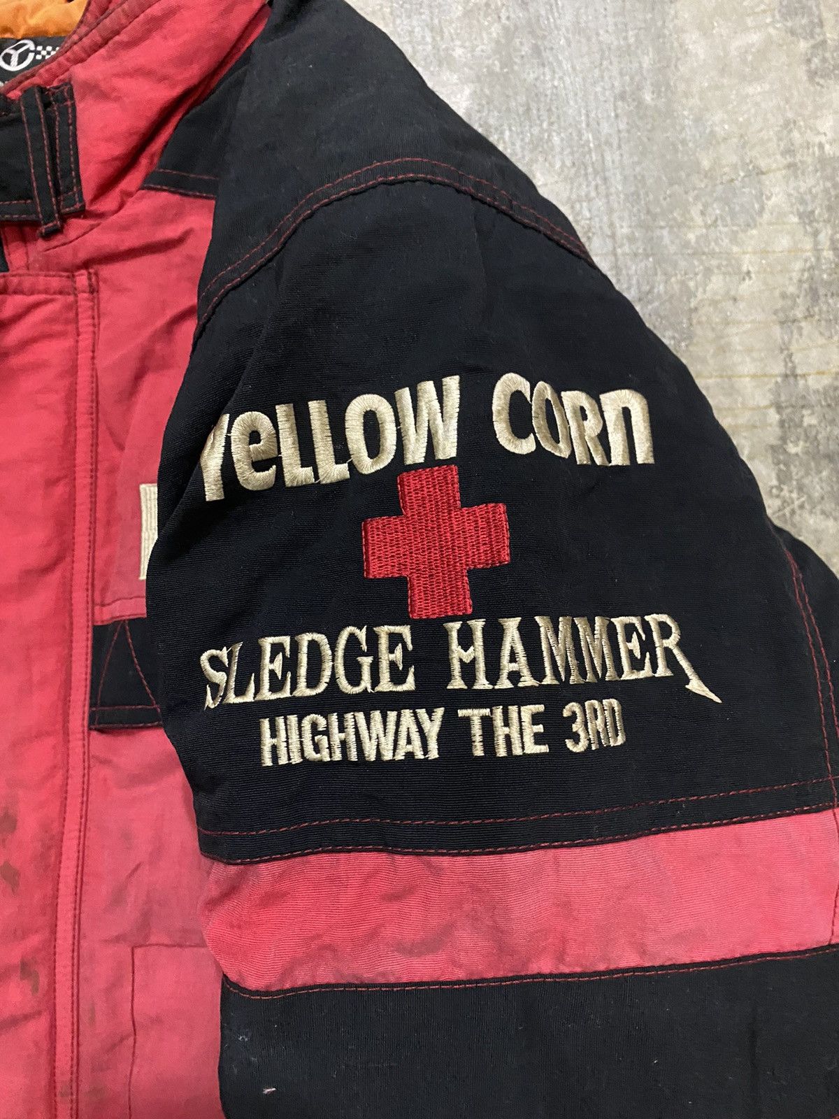 Japanese Brand Vtg Racing Yellow corn padded jacket Size US XL / EU 56 / 4 - 10 Thumbnail