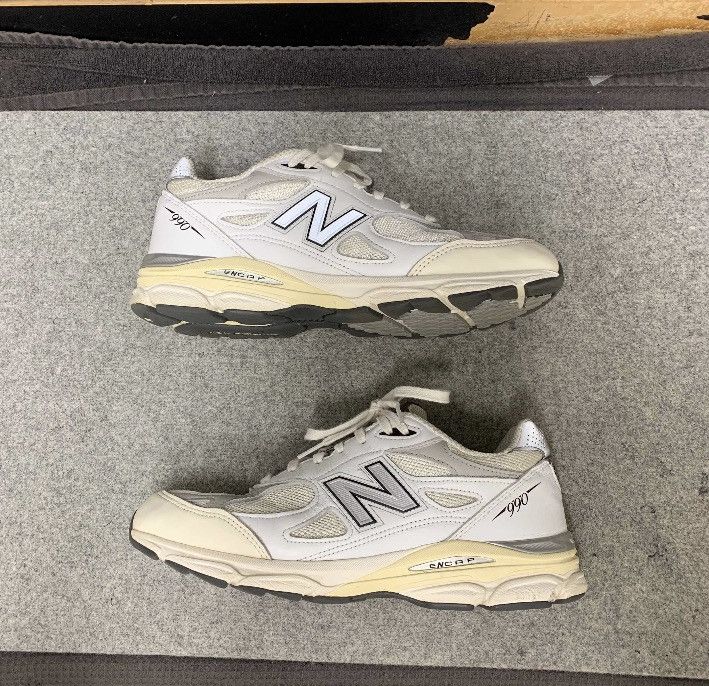 image of Aime Leon Dore x New Balance 990V3 Teddy Santis “Sea Salt” Shoes in White, Men's (Size 11)
