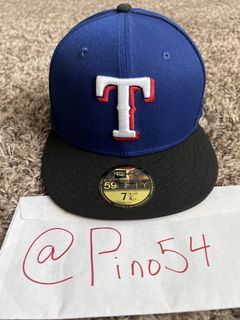 New Era Fitted Hat 7 1/2 MLB Club Texas Rangers Exclusive Patch Grail  Metallic