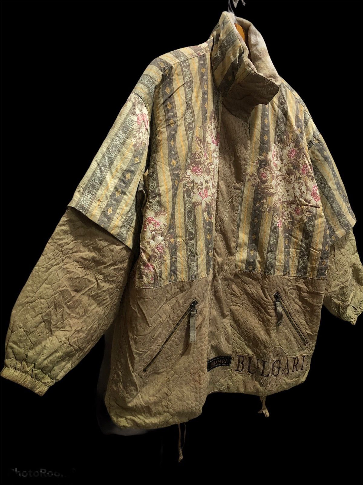 Bvlgari × Vintage 💥delete today💥BVlgari Bomber Vintage Jacket motif Flora Size US L / EU 52-54 / 3 - 6 Thumbnail