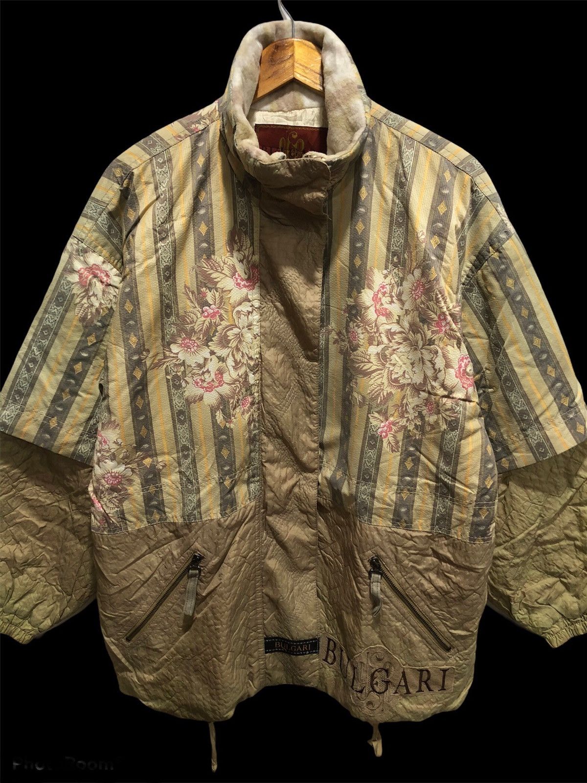 Bvlgari × Vintage 💥delete today💥BVlgari Bomber Vintage Jacket motif Flora Size US L / EU 52-54 / 3 - 1 Thumbnail