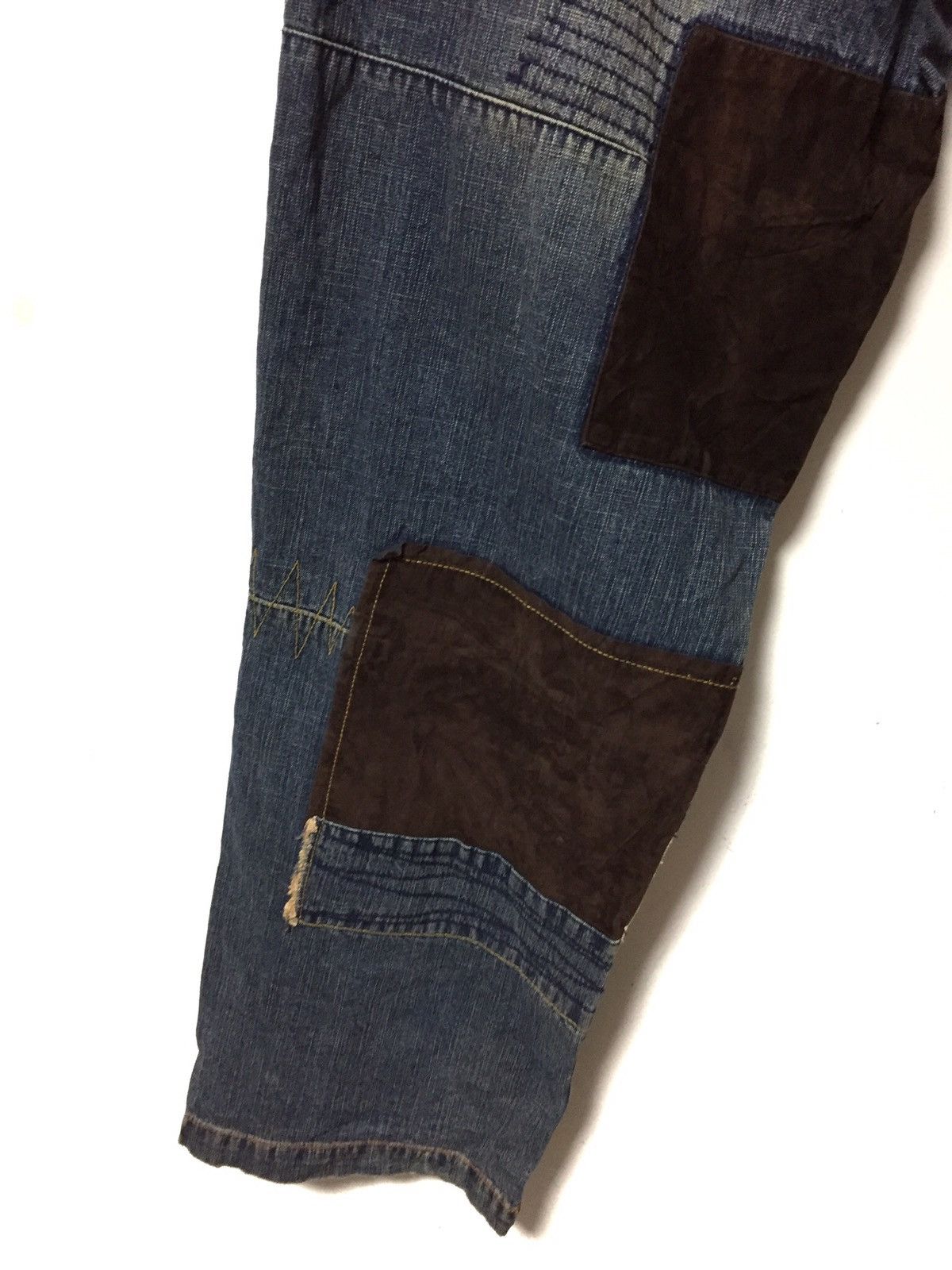 Japanese Brand × Pepe Jeans Kapital Pachwork inspira Denim Jeans oversized Size US 36 / EU 52 - 14 Thumbnail