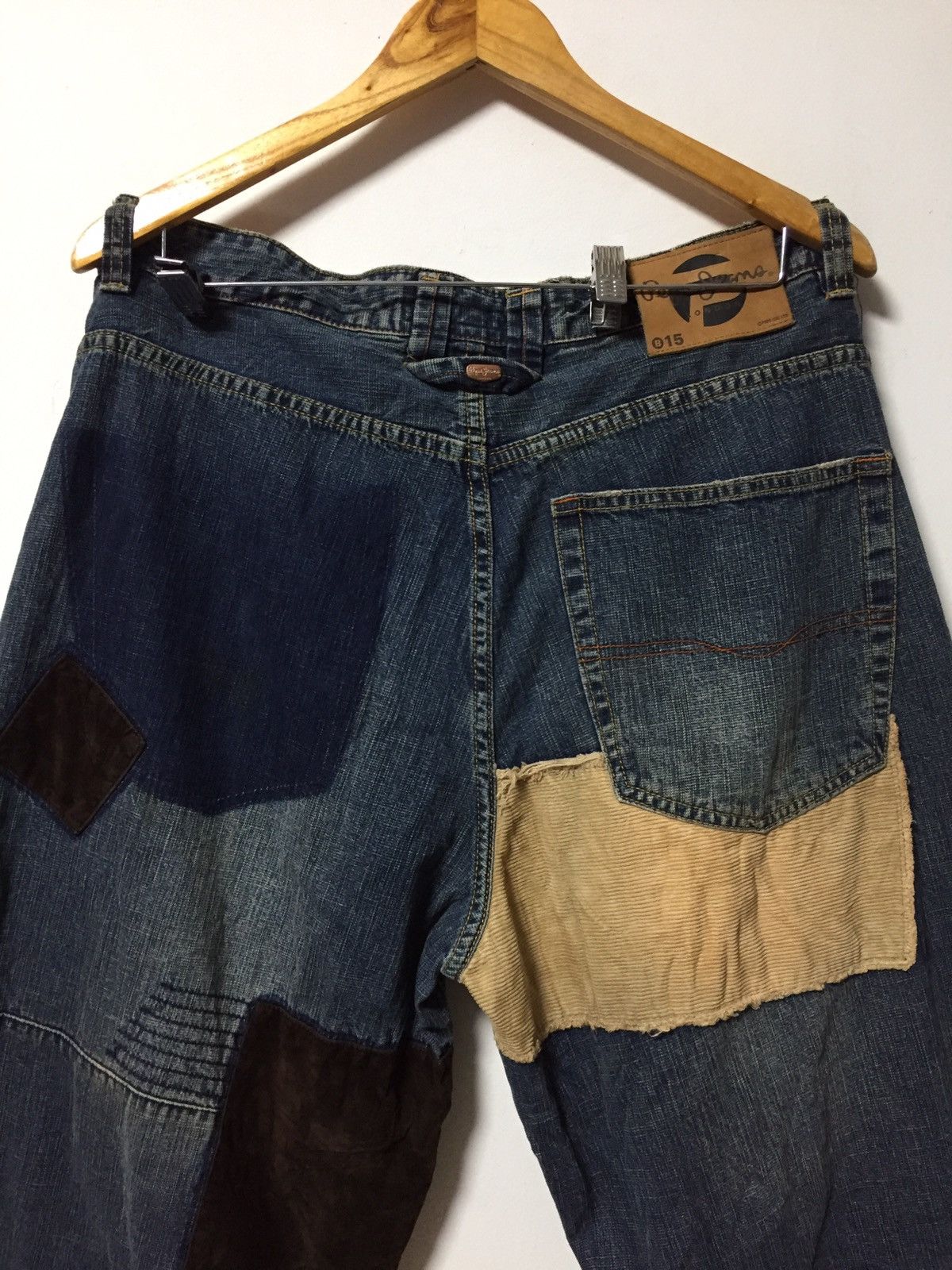 Japanese Brand × Pepe Jeans Kapital Pachwork inspira Denim Jeans oversized Size US 36 / EU 52 - 13 Thumbnail