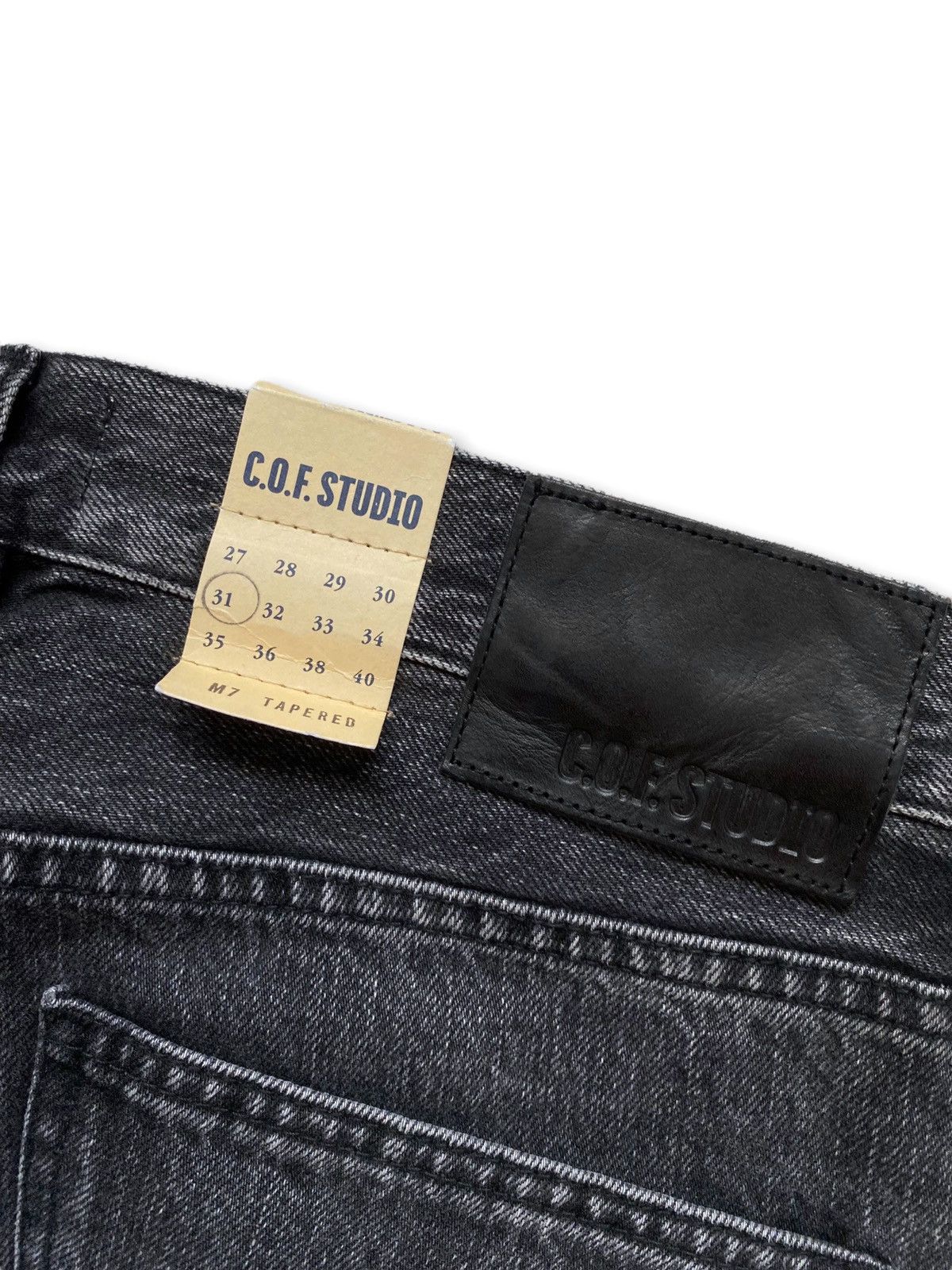 C.O.F. Studio Circle Of Friends M7 Tappered Selvedge Jeans Denim Pants Size US 31 - 7 Thumbnail