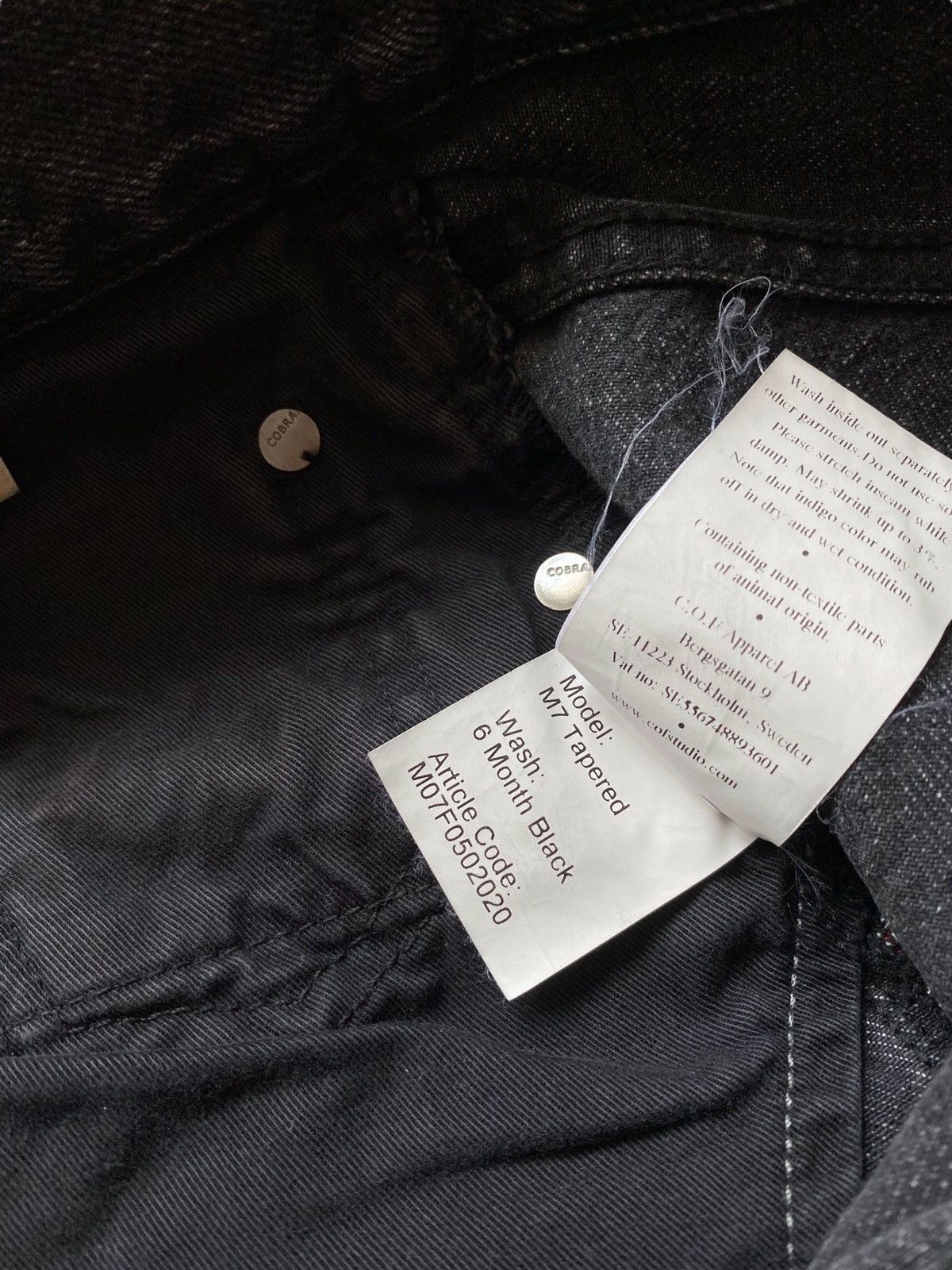 C.O.F. Studio Circle Of Friends M7 Tappered Selvedge Jeans Denim Pants Size US 31 - 11 Thumbnail