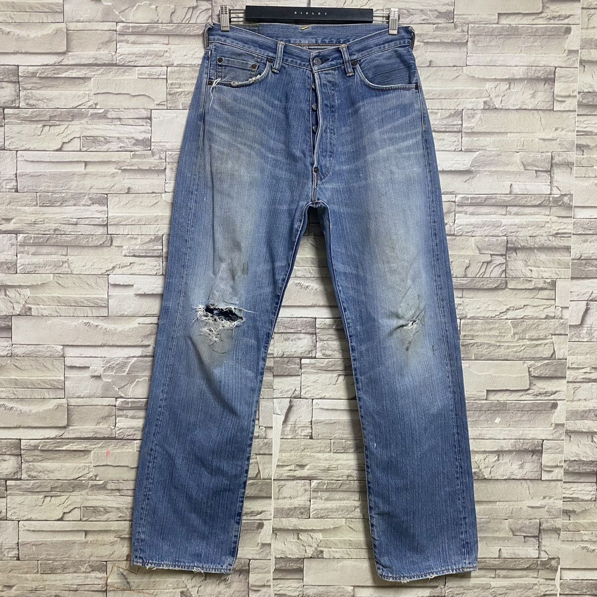 Evisu Vintage Evisu No3 Denim Distressed Painter Jeans Size US 32 / EU 48 - 3 Thumbnail