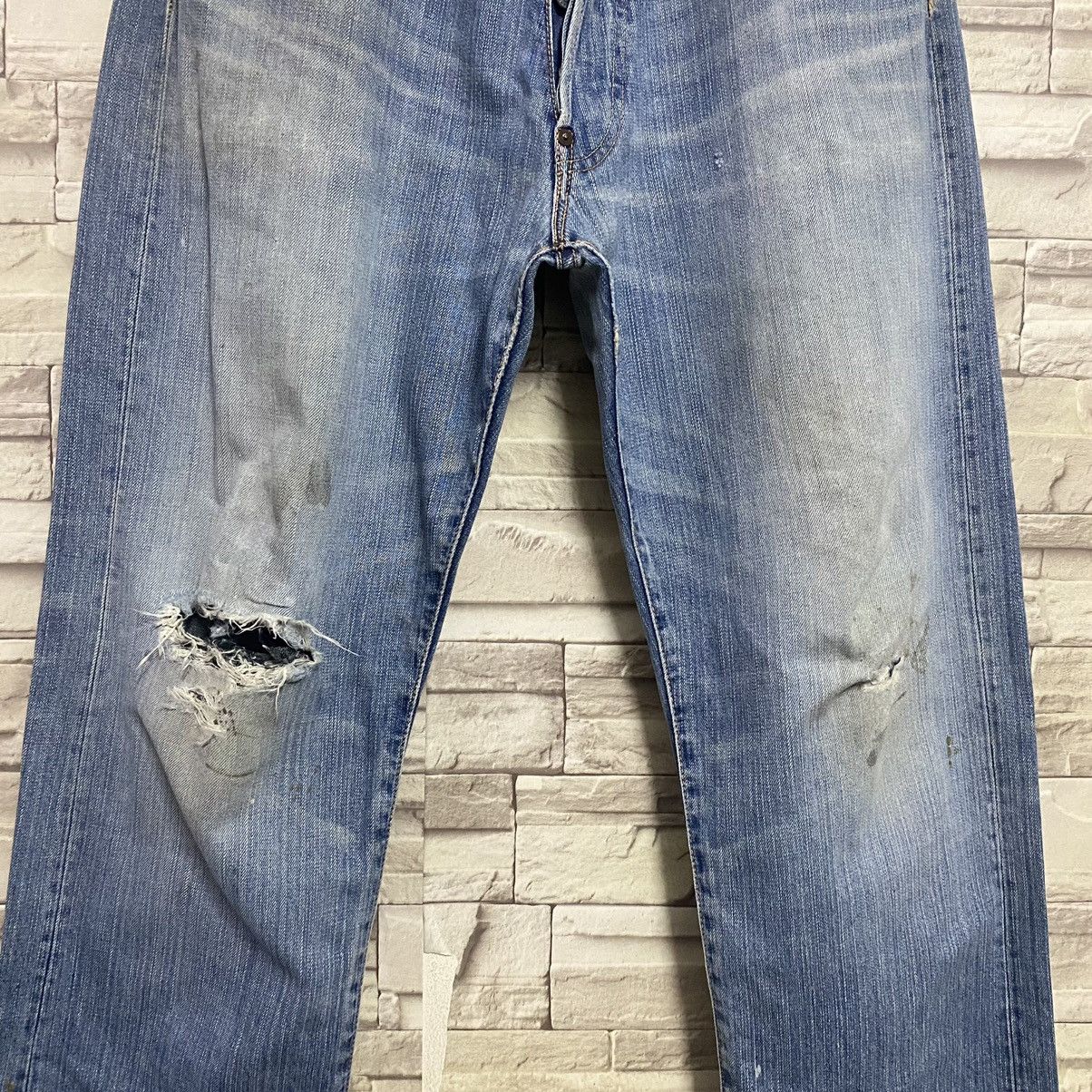 Evisu Vintage Evisu No3 Denim Distressed Painter Jeans Size US 32 / EU 48 - 5 Thumbnail