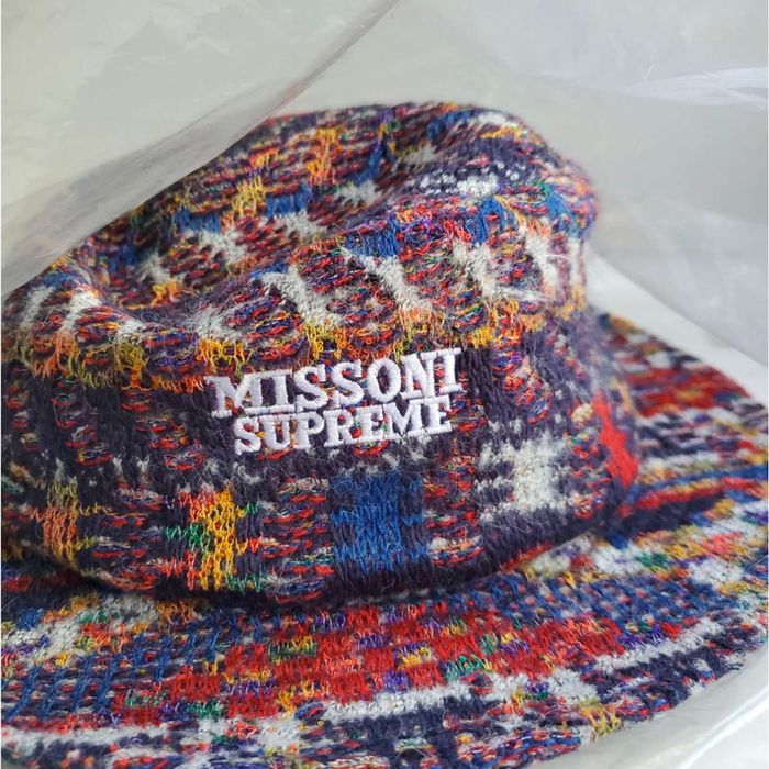 Supreme Supreme Missoni Bucket Knit Crusher Hat Multicolor Logo