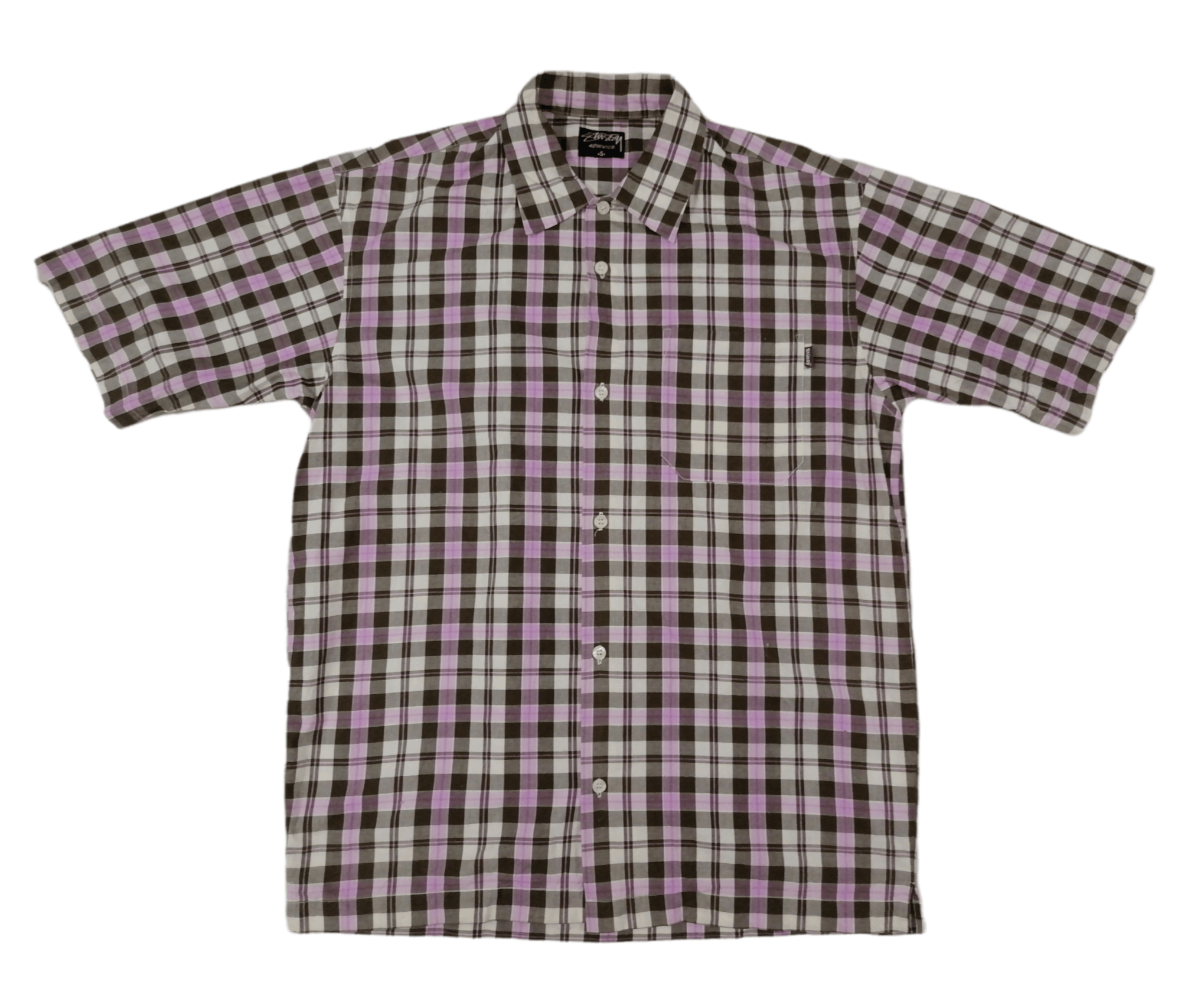 Vintage Stussy Stussy Dress Shirt Stussy Check Shirt USA Made 90s