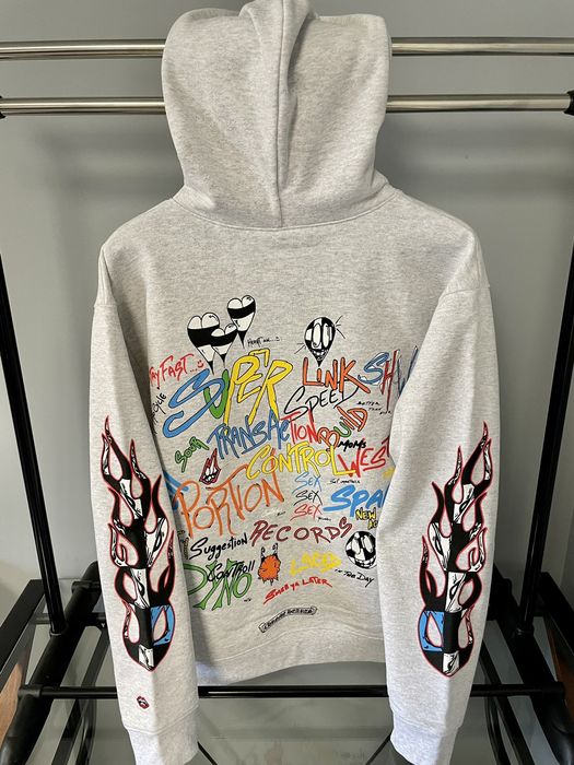 Chrome Hearts Matty Boy Brain Hoodie Grey