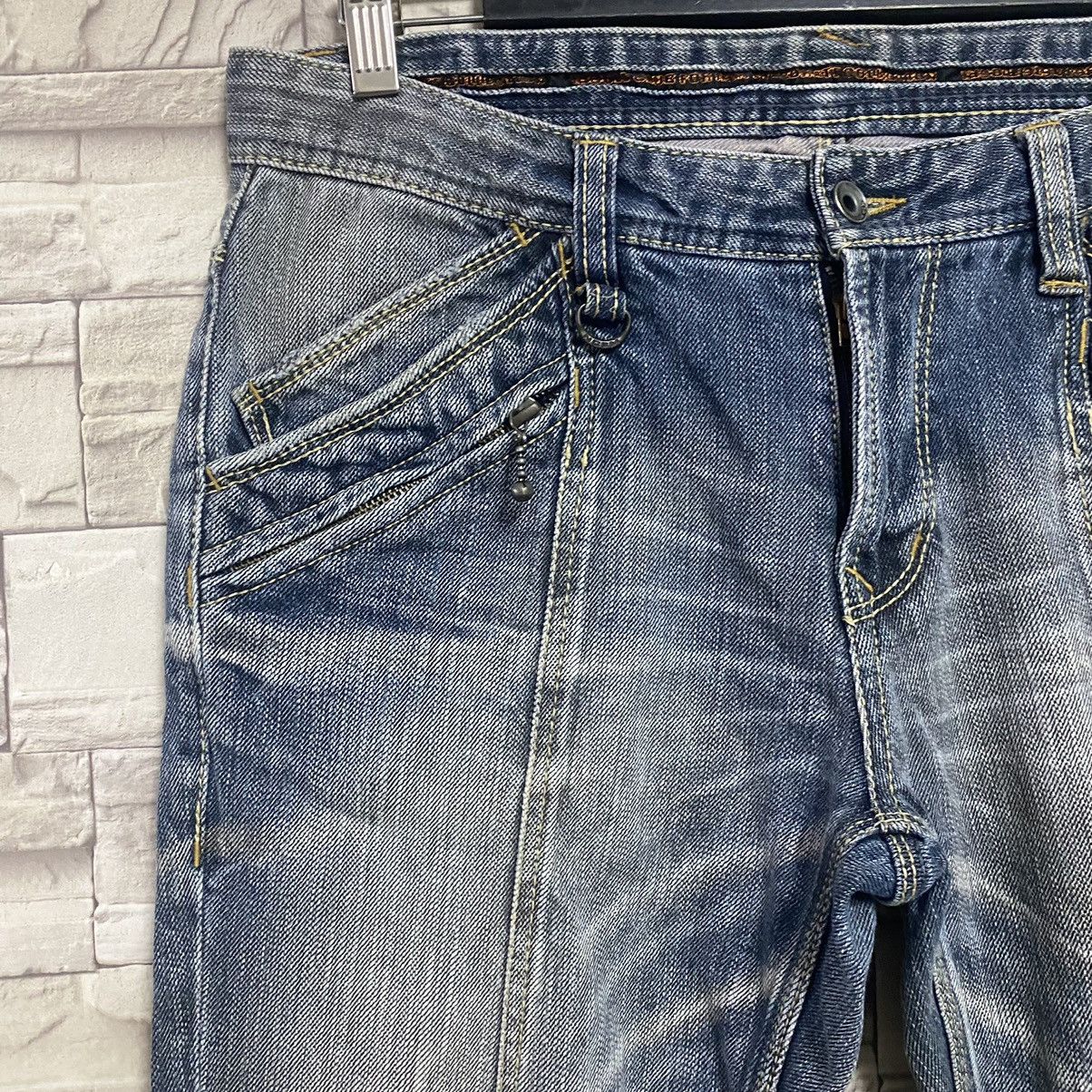 Japanese Brand Nicole Club For Men Denim Bleach Flares Jeans Size US 32 / EU 48 - 6 Thumbnail