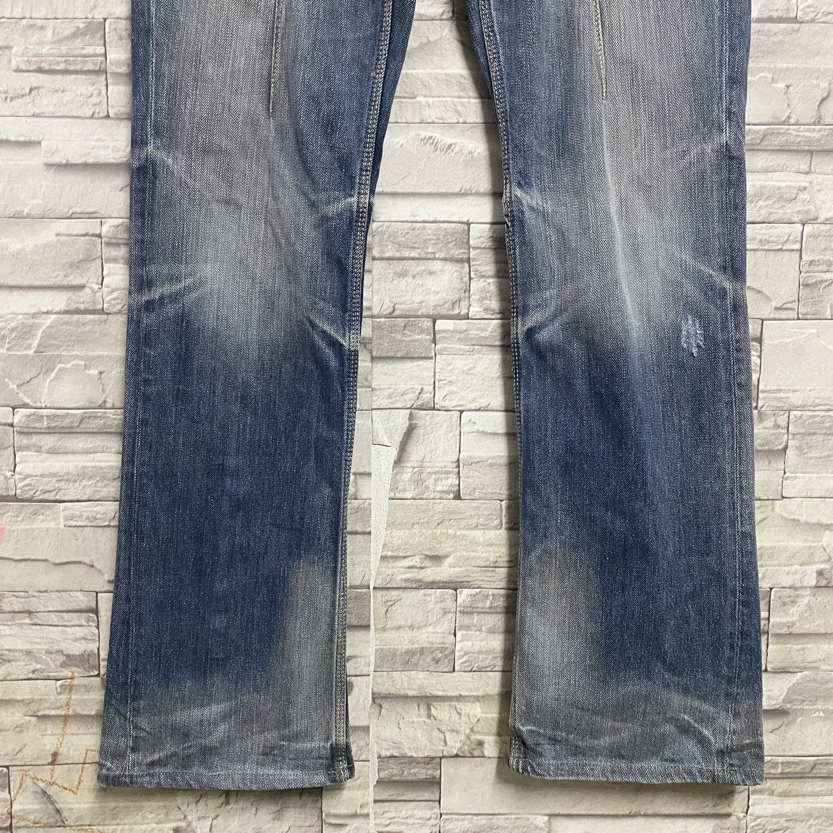 Japanese Brand Nicole Club For Men Denim Bleach Flares Jeans Size US 32 / EU 48 - 5 Thumbnail