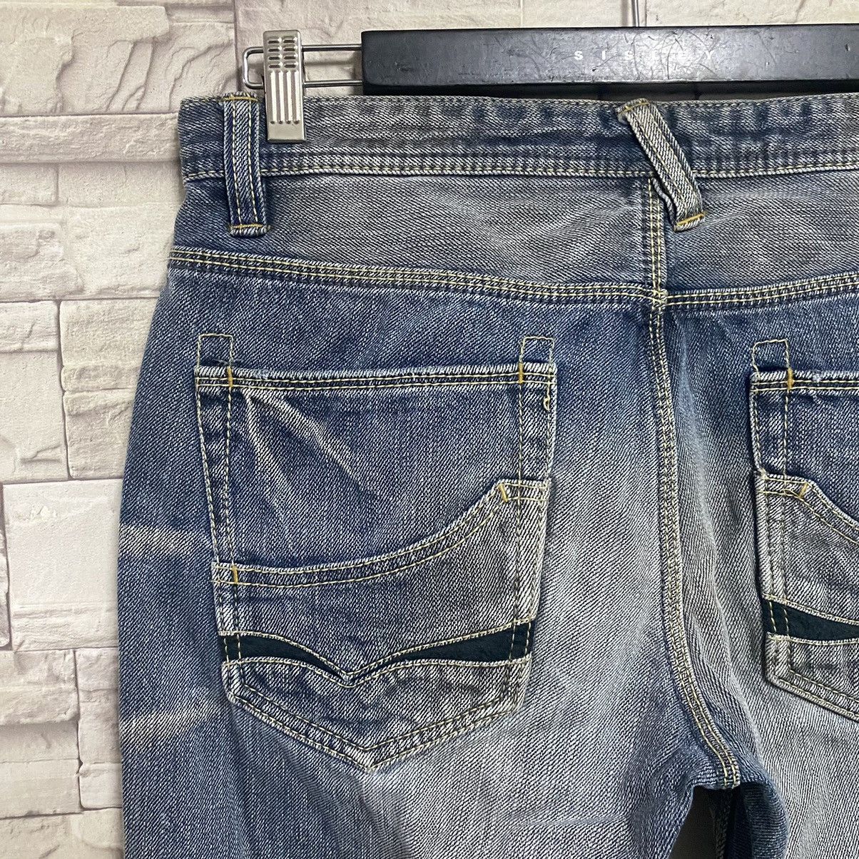 Japanese Brand Nicole Club For Men Denim Bleach Flares Jeans Size US 32 / EU 48 - 14 Thumbnail