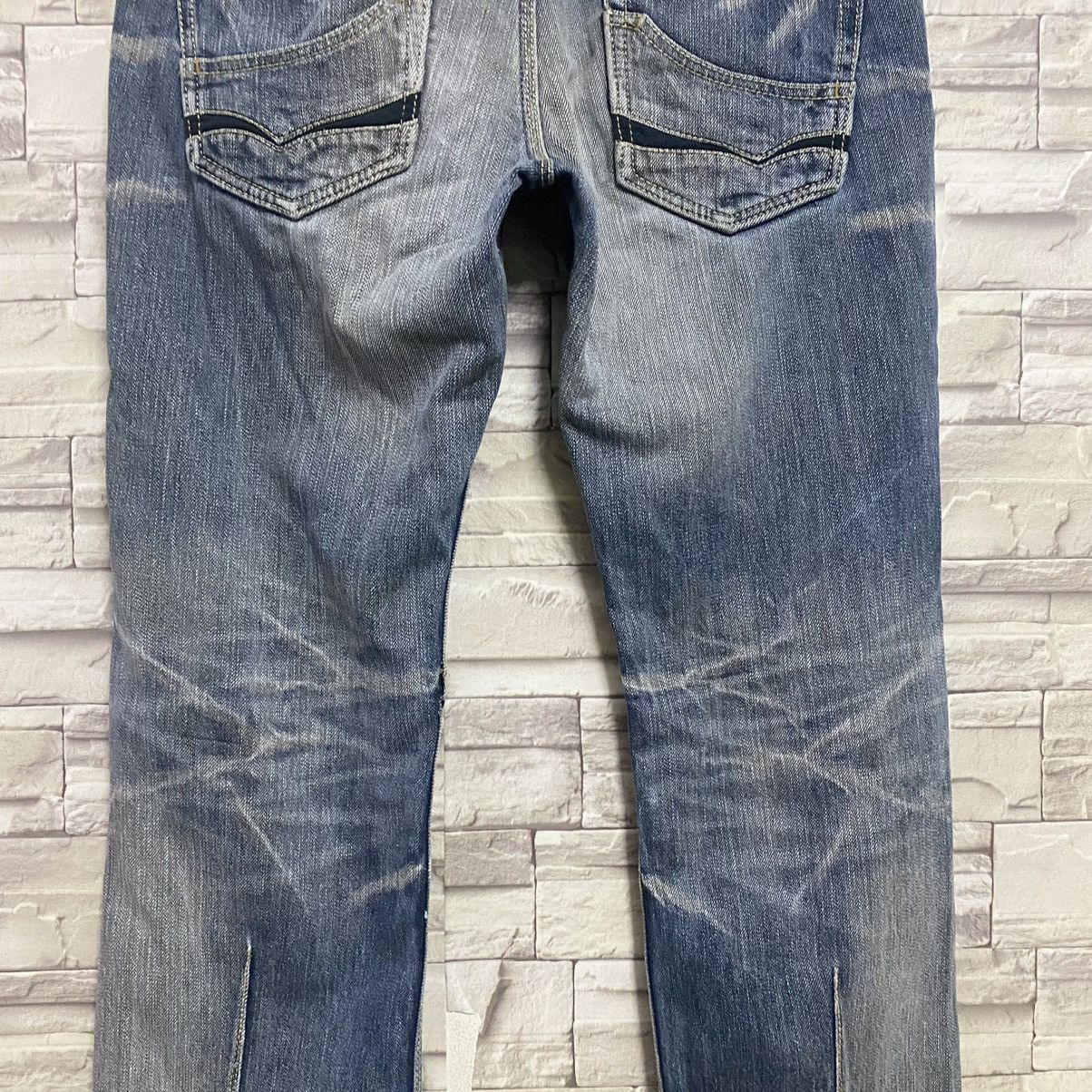 Japanese Brand Nicole Club For Men Denim Bleach Flares Jeans Size US 32 / EU 48 - 11 Thumbnail