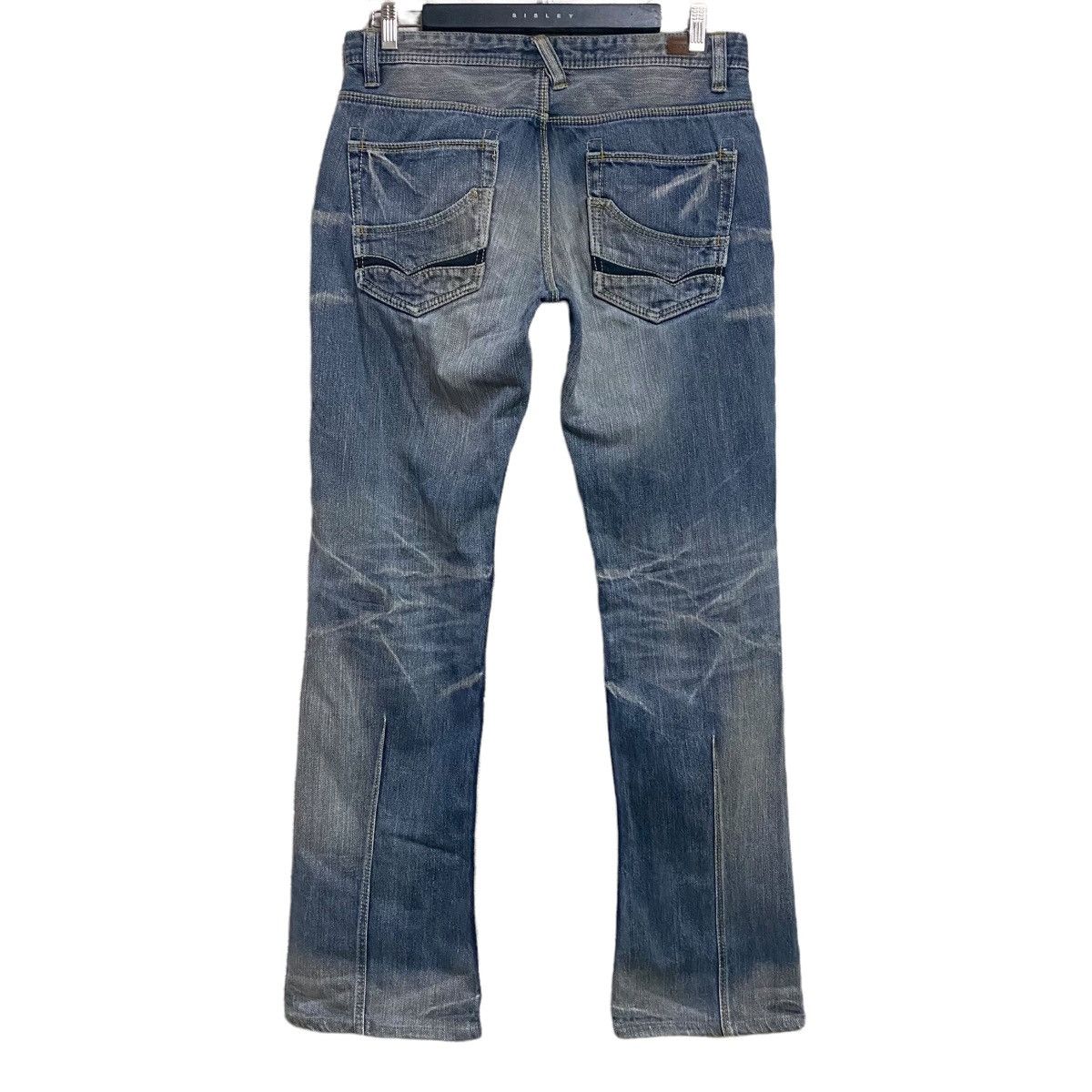 Japanese Brand Nicole Club For Men Denim Bleach Flares Jeans Size US 32 / EU 48 - 2 Thumbnail