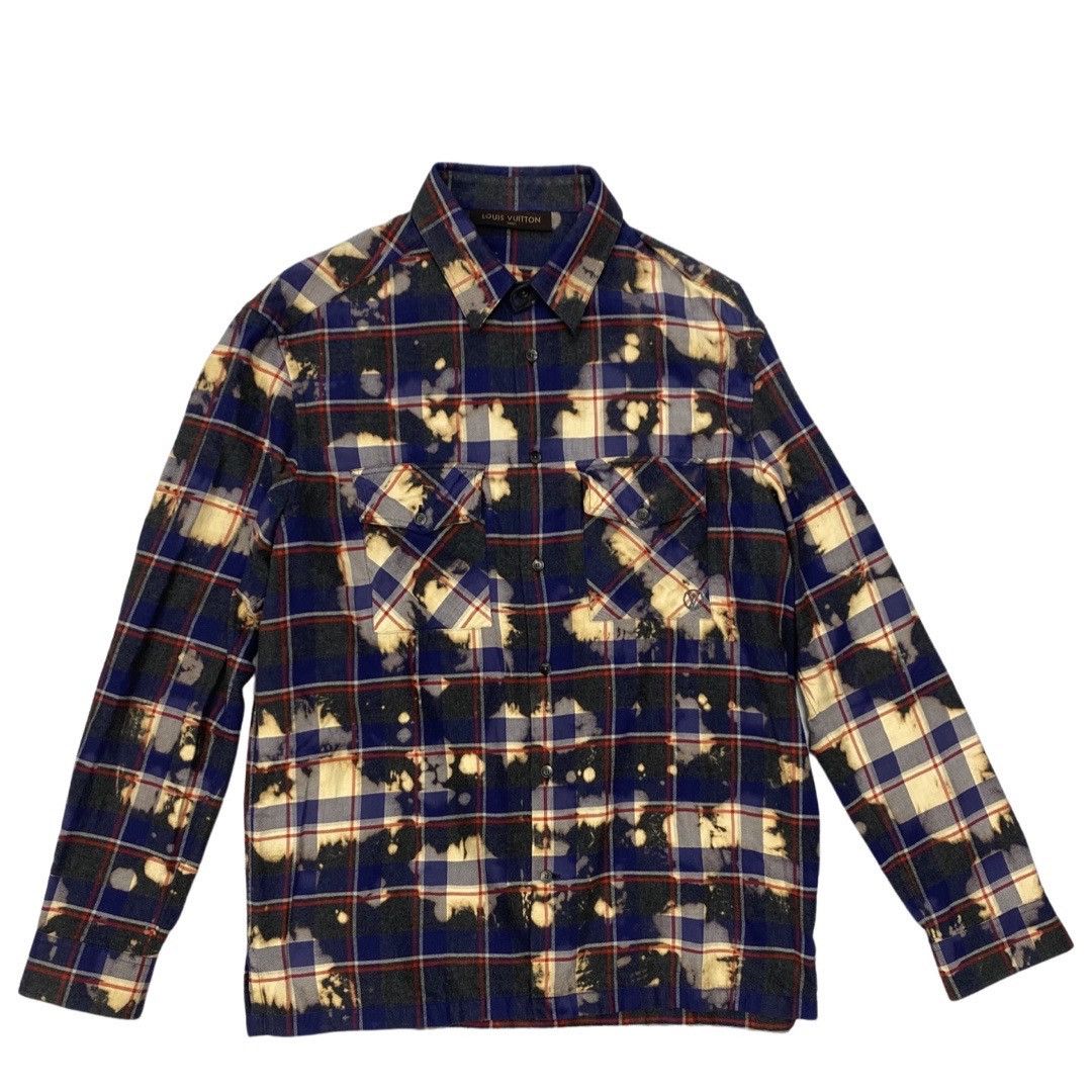 Louis Vuitton Bleached flannel shirt SS17 | Grailed