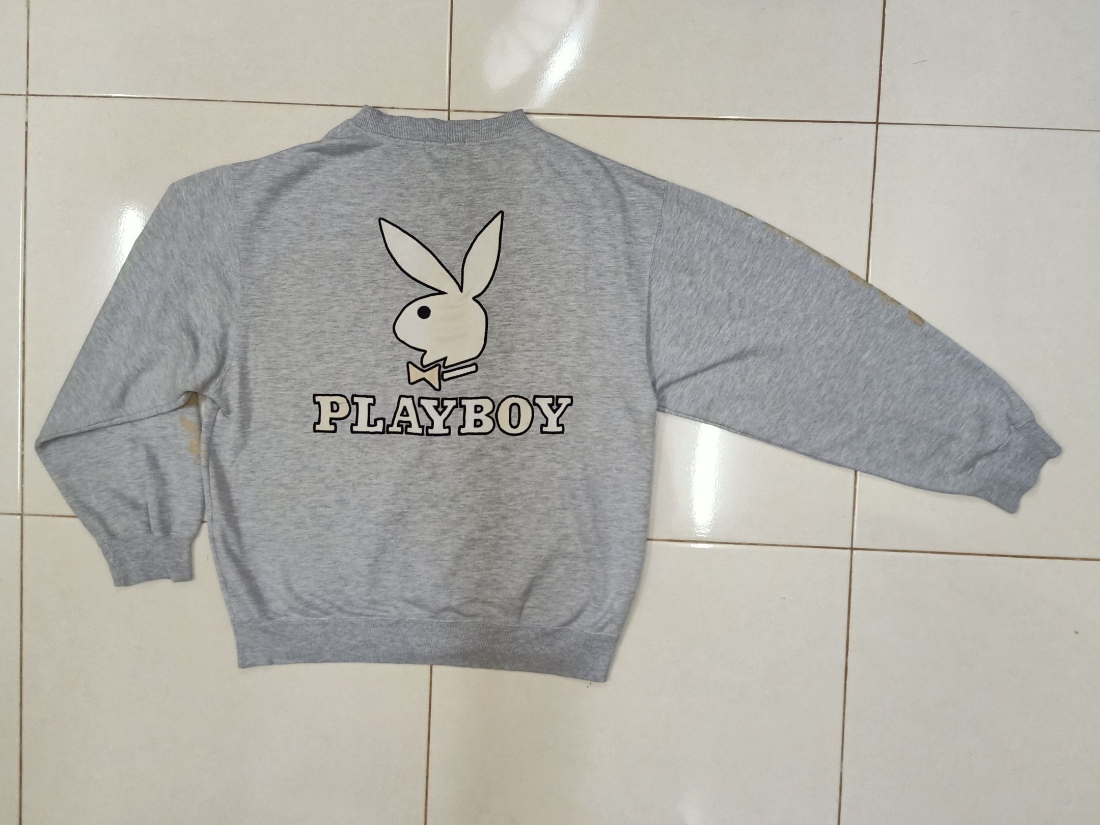 Playboy PLAYBOY BUNNY Big Embroidered Logo Sleeve Sweatshirt Size US L / EU 52-54 / 3 - 5 Thumbnail