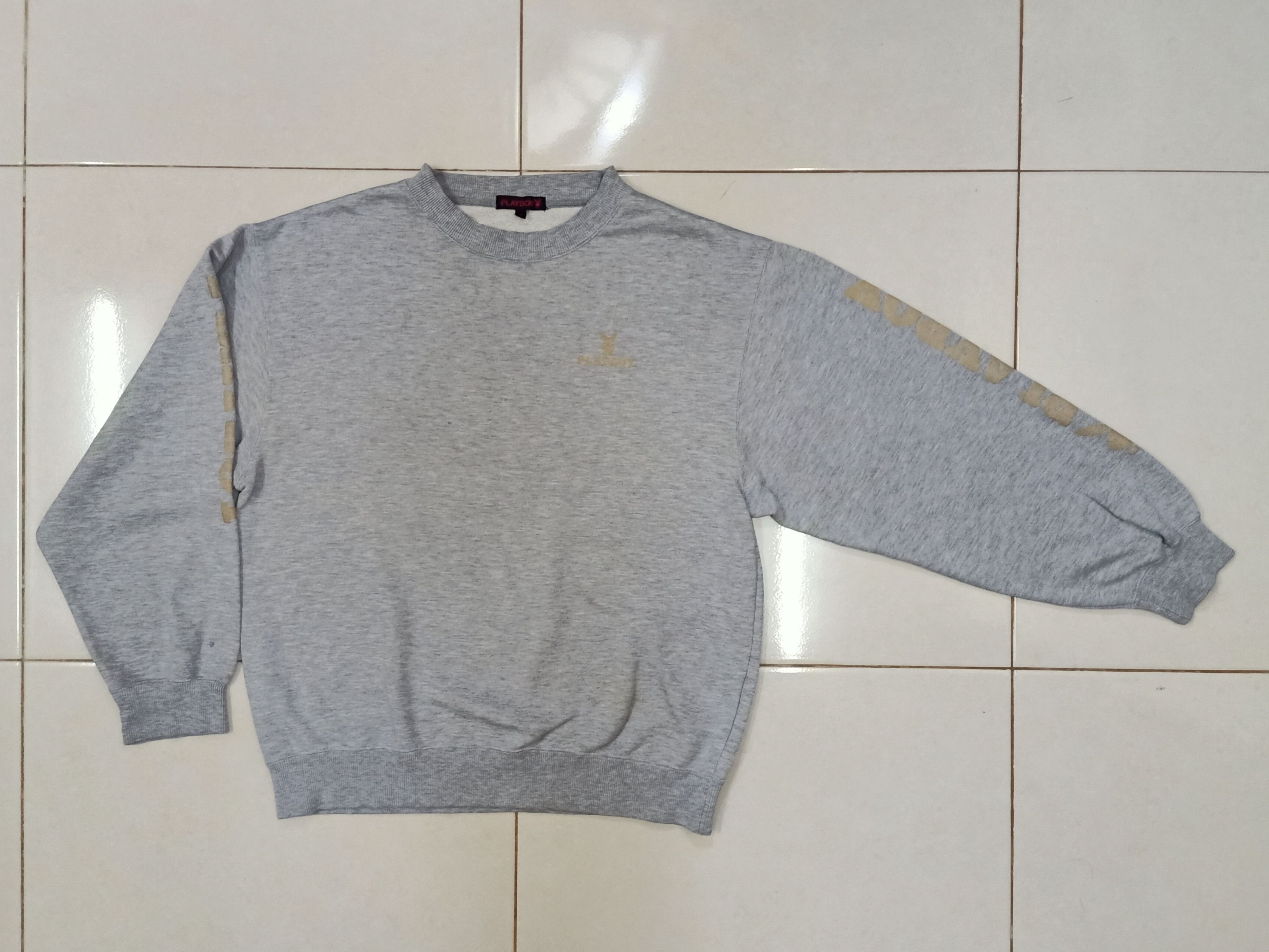Playboy PLAYBOY BUNNY Big Embroidered Logo Sleeve Sweatshirt Size US L / EU 52-54 / 3 - 4 Thumbnail