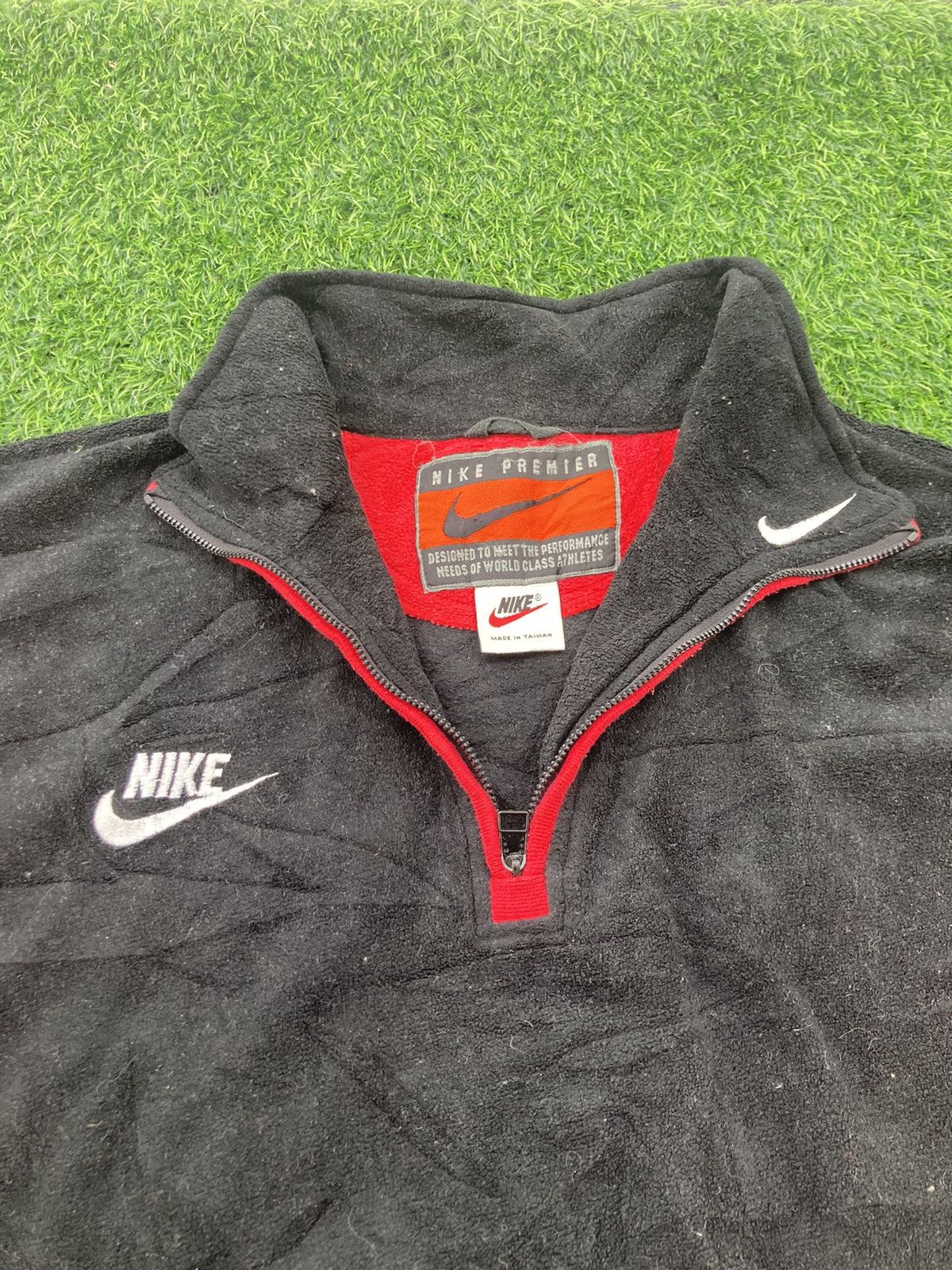 Nike × Vintage VINTAGE NIKE BIG LOGO HALF ZIPPER FLEECE Size US XL / EU 56 / 4 - 4 Thumbnail