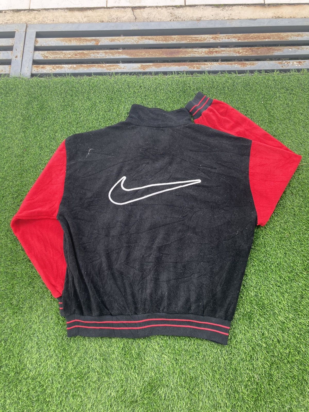 Nike × Vintage VINTAGE NIKE BIG LOGO HALF ZIPPER FLEECE Size US XL / EU 56 / 4 - 1 Thumbnail