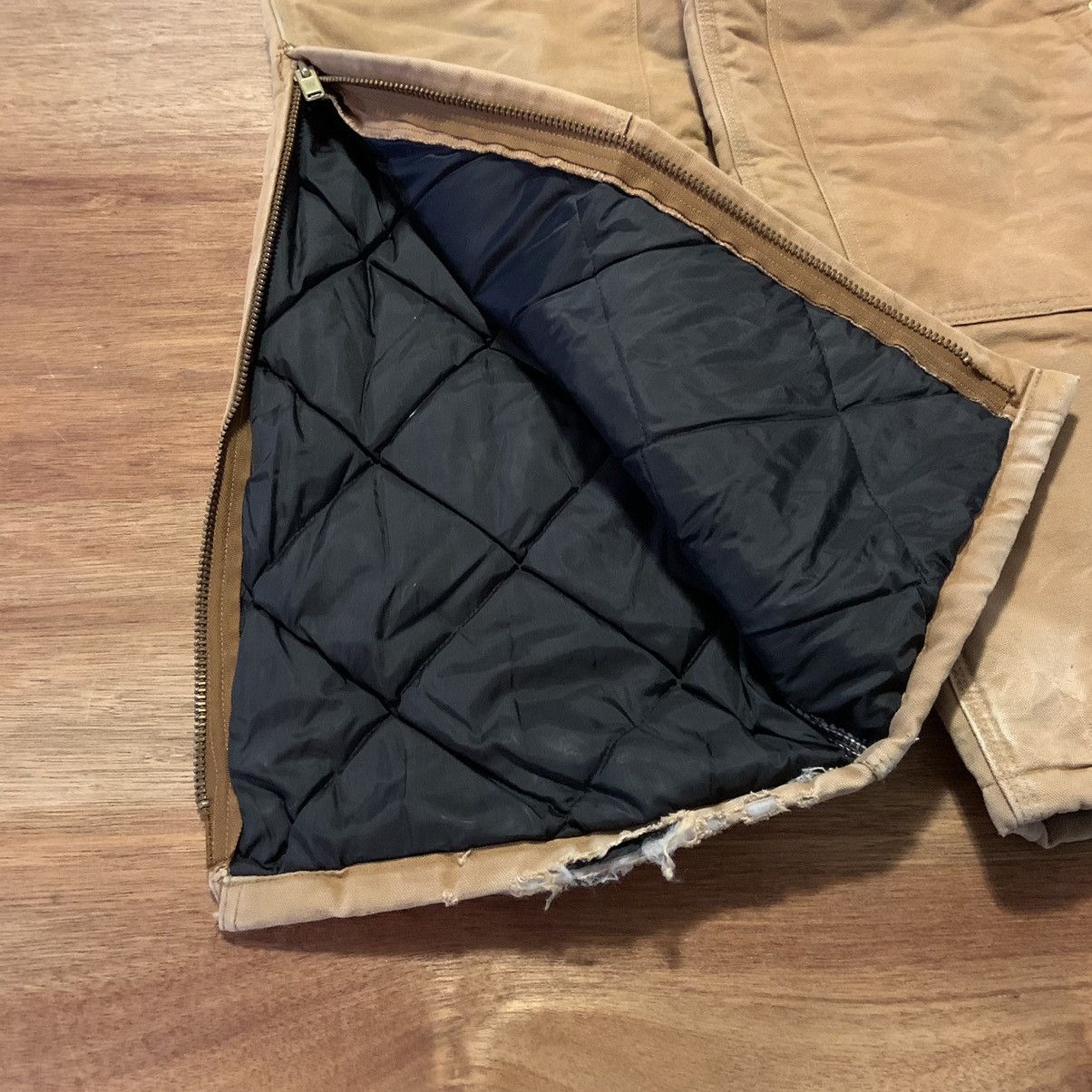 80s 90s Vintage Carhartt Overalls Button Fly Insulated Bibs