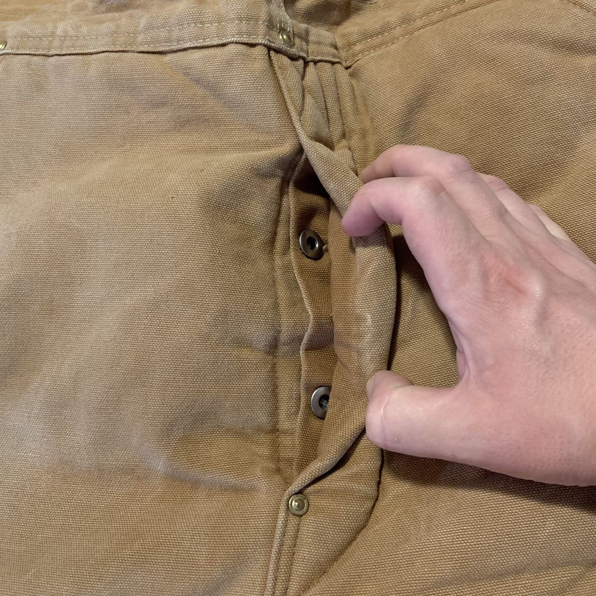 80s 90s Vintage Carhartt Overalls Button Fly Insulated Bibs