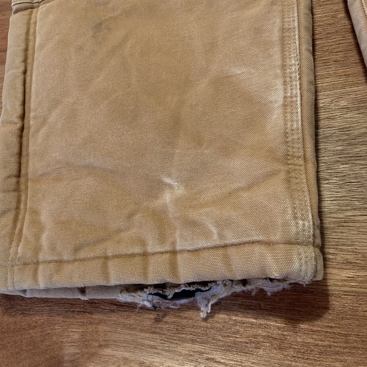 80s 90s Vintage Carhartt Overalls Button Fly Insulated Bibs