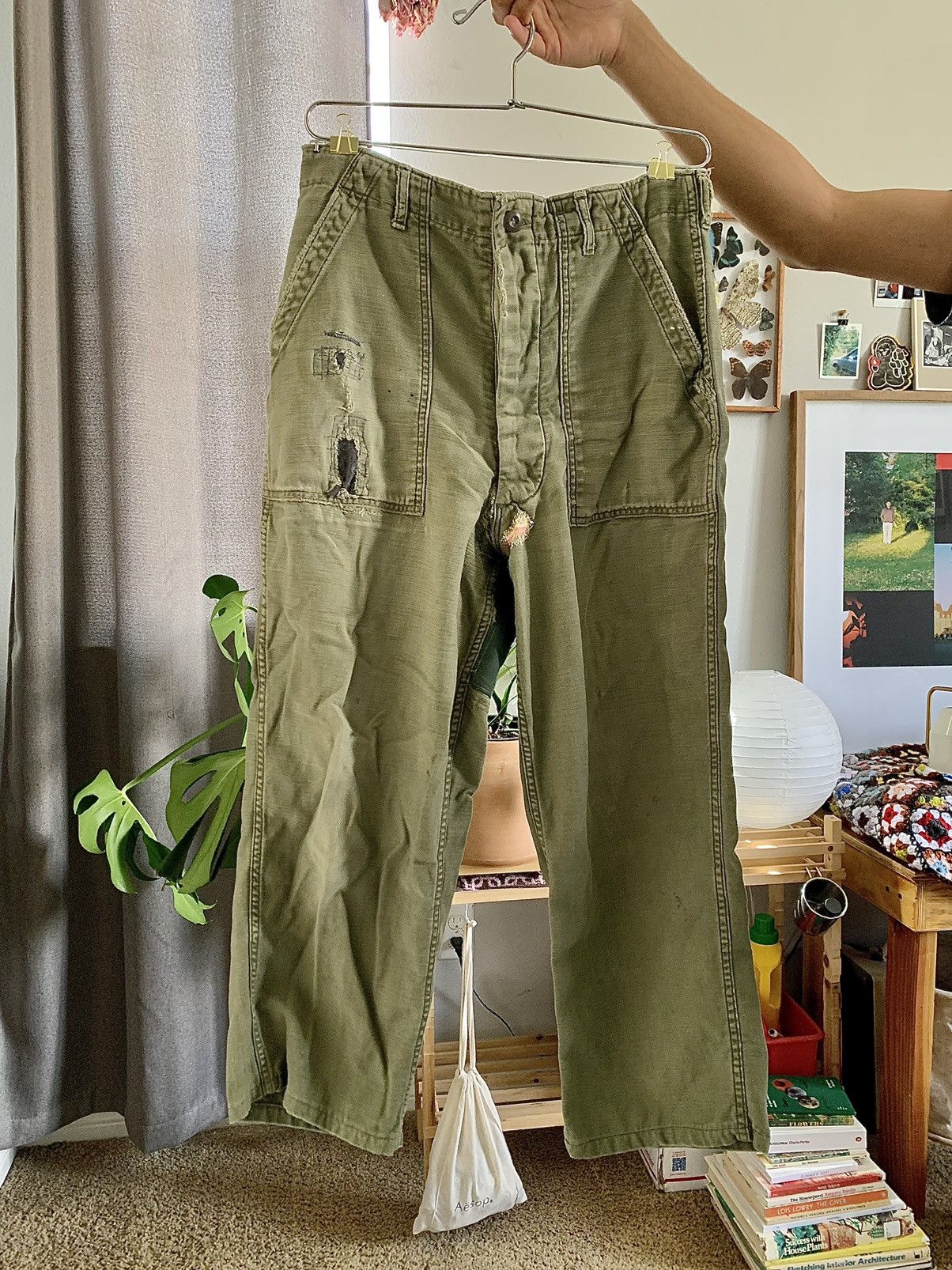 Vintage Vintage 60s/70s OG-107 Military Pants og repairs