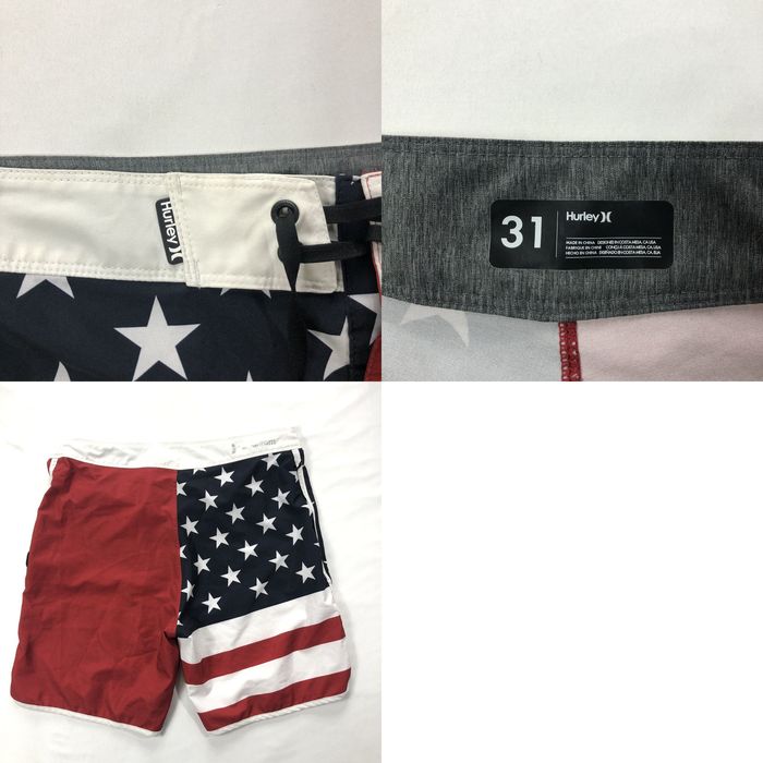 Hurley Hurley Phantom Mens 31 American Flag Print 8" Board Shorts Grailed