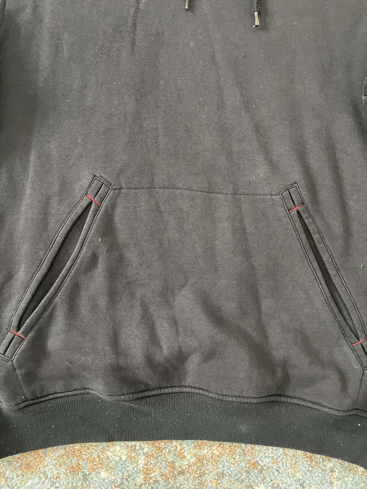 Vintage VTG Faded Adidas Hoodie Sweatshirt Black Red Large Size US L / EU 52-54 / 3 - 3 Thumbnail