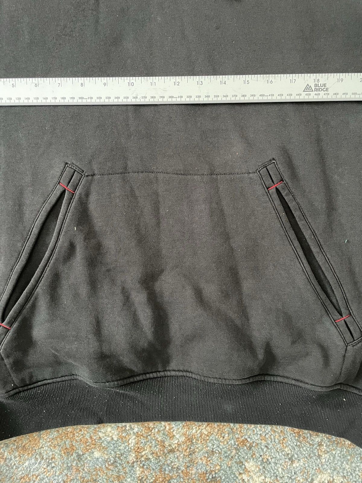 Vintage VTG Faded Adidas Hoodie Sweatshirt Black Red Large Size US L / EU 52-54 / 3 - 7 Thumbnail
