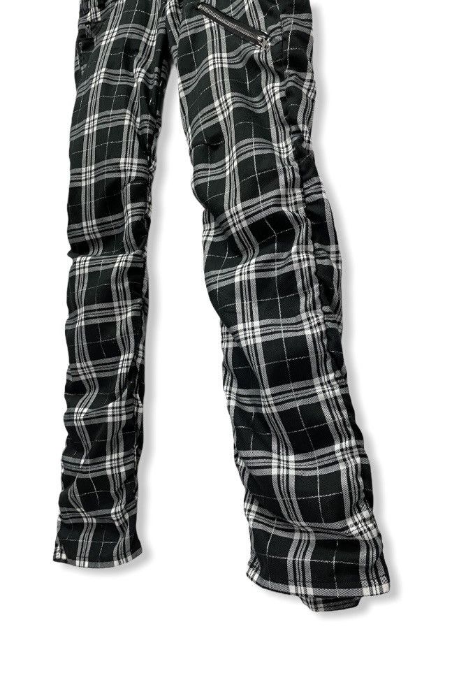 Japanese Brand BEST🔥NYLAUS Punk Tartan Bondage Zippers Double Waist Size US 29 - 4 Thumbnail