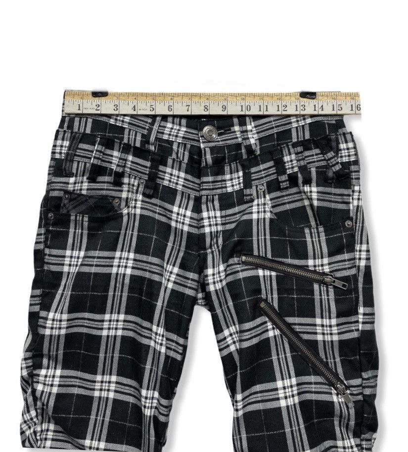 Japanese Brand BEST🔥NYLAUS Punk Tartan Bondage Zippers Double Waist Size US 29 - 9 Thumbnail