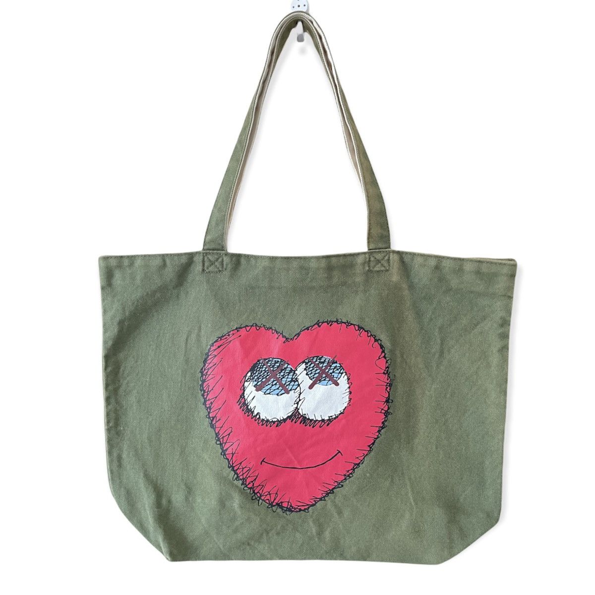 image of Kaws Uniqlo Peanuts Snoopy Tote Bag in Green, Men's