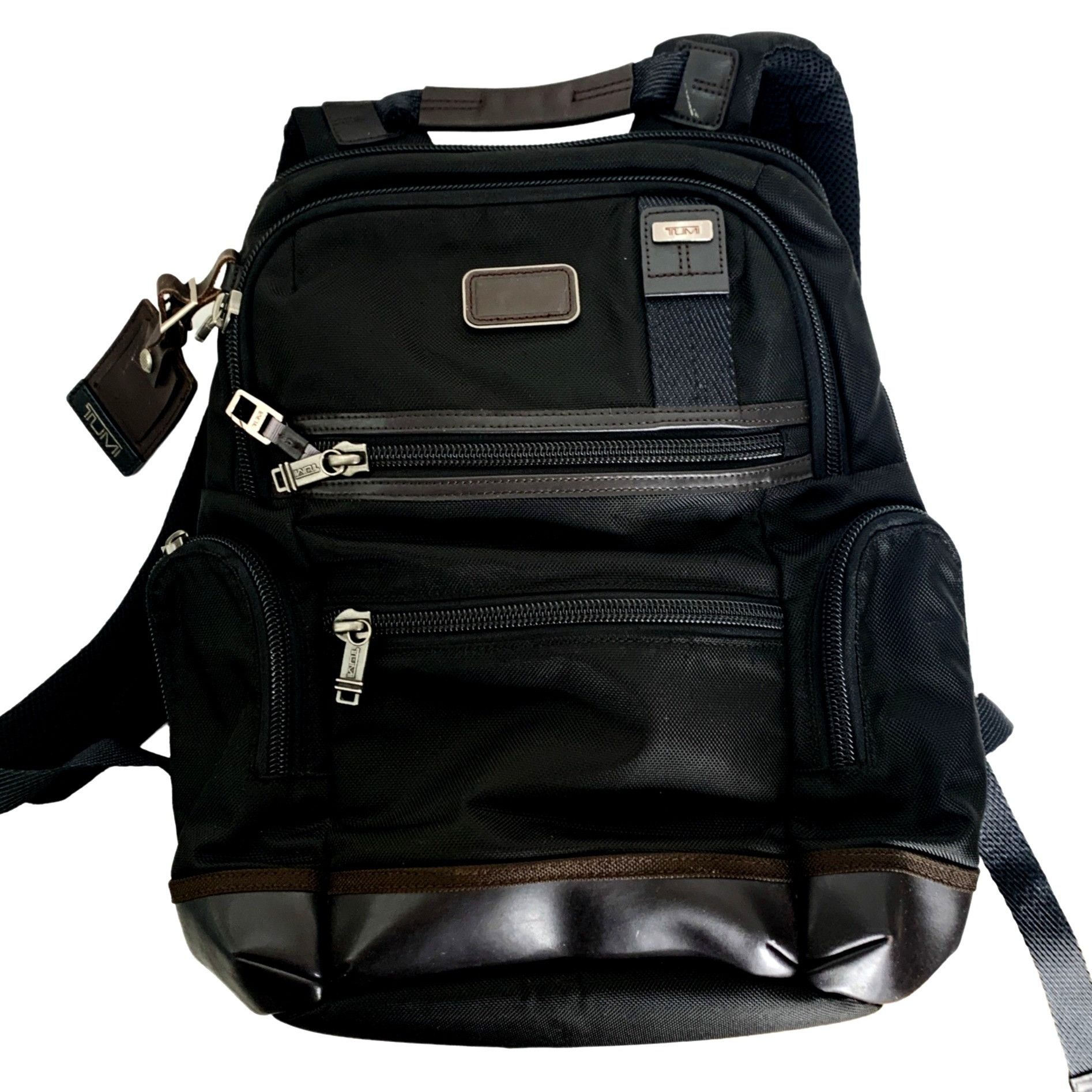 Tumi TUMI Leather Ballistic Nylon Alpha 3 Cargo Zipper Backpack Grailed