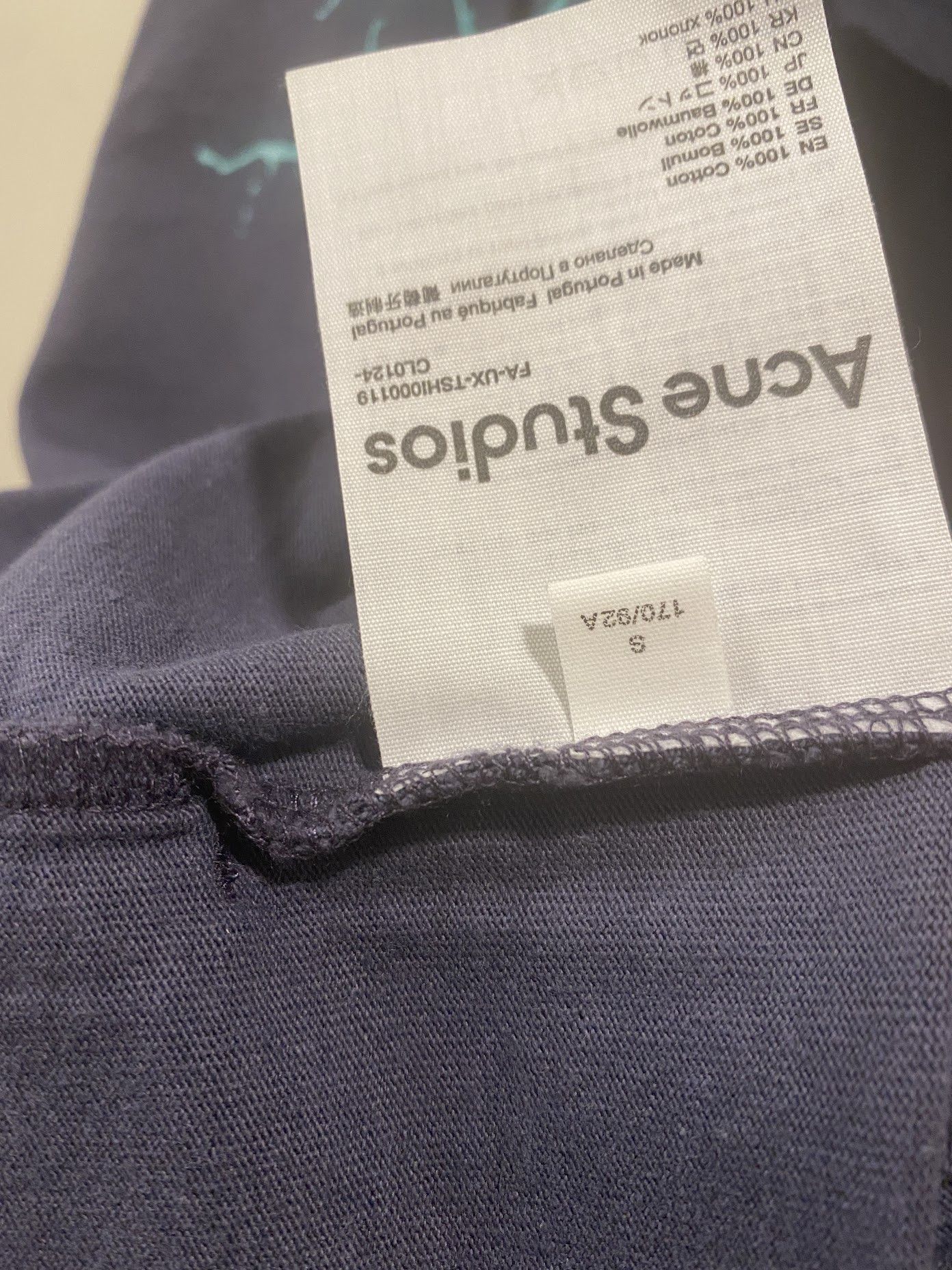 Acne Studios acne studio hooded t-shirt - navy faded indigo Size US S / EU 44-46 / 1 - 3 Thumbnail