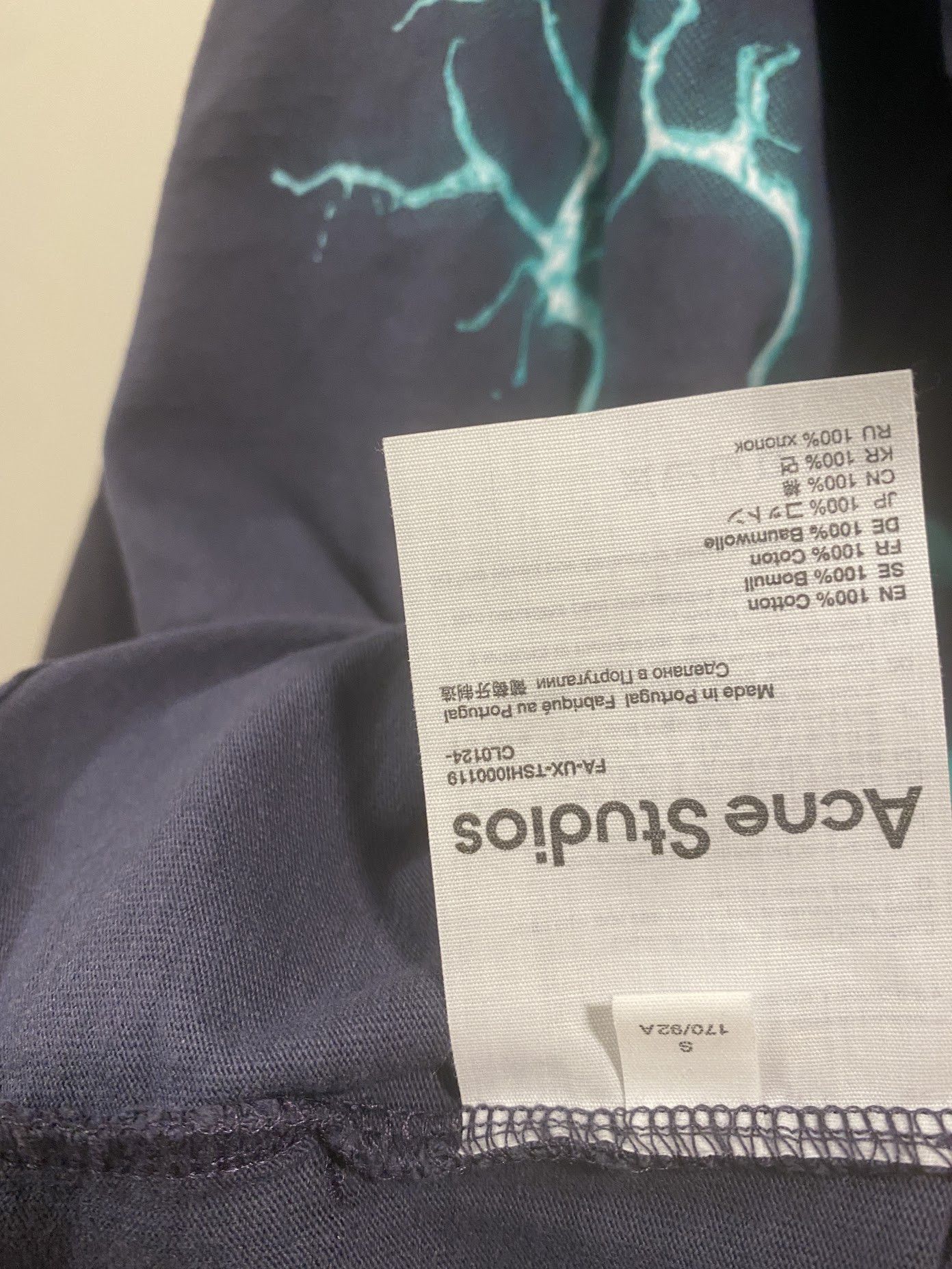 Acne Studios acne studio hooded t-shirt - navy faded indigo Size US S / EU 44-46 / 1 - 6 Thumbnail