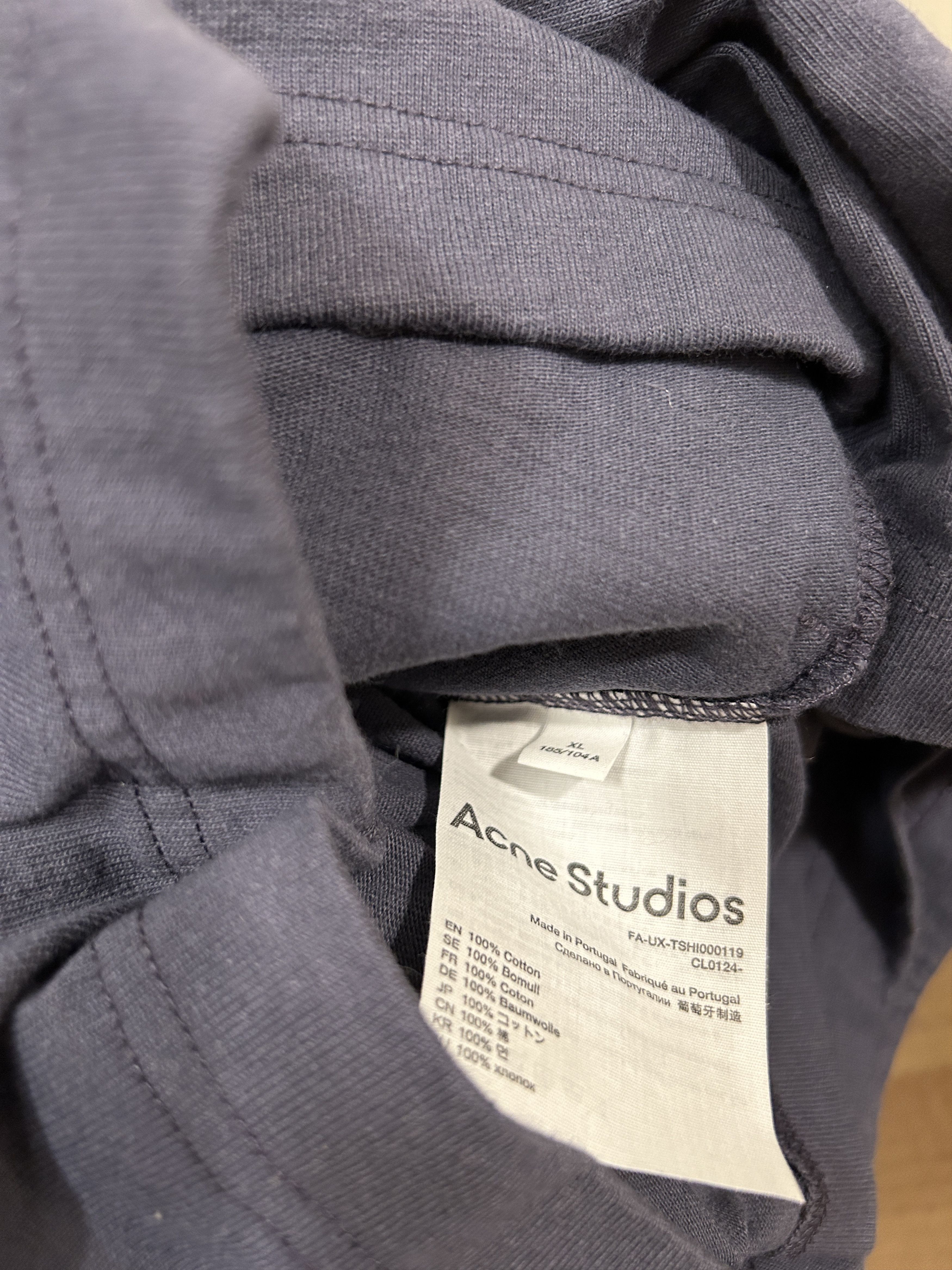 Acne Studios acne studio hooded t-shirt - navy faded indigo Size US S / EU 44-46 / 1 - 10 Thumbnail
