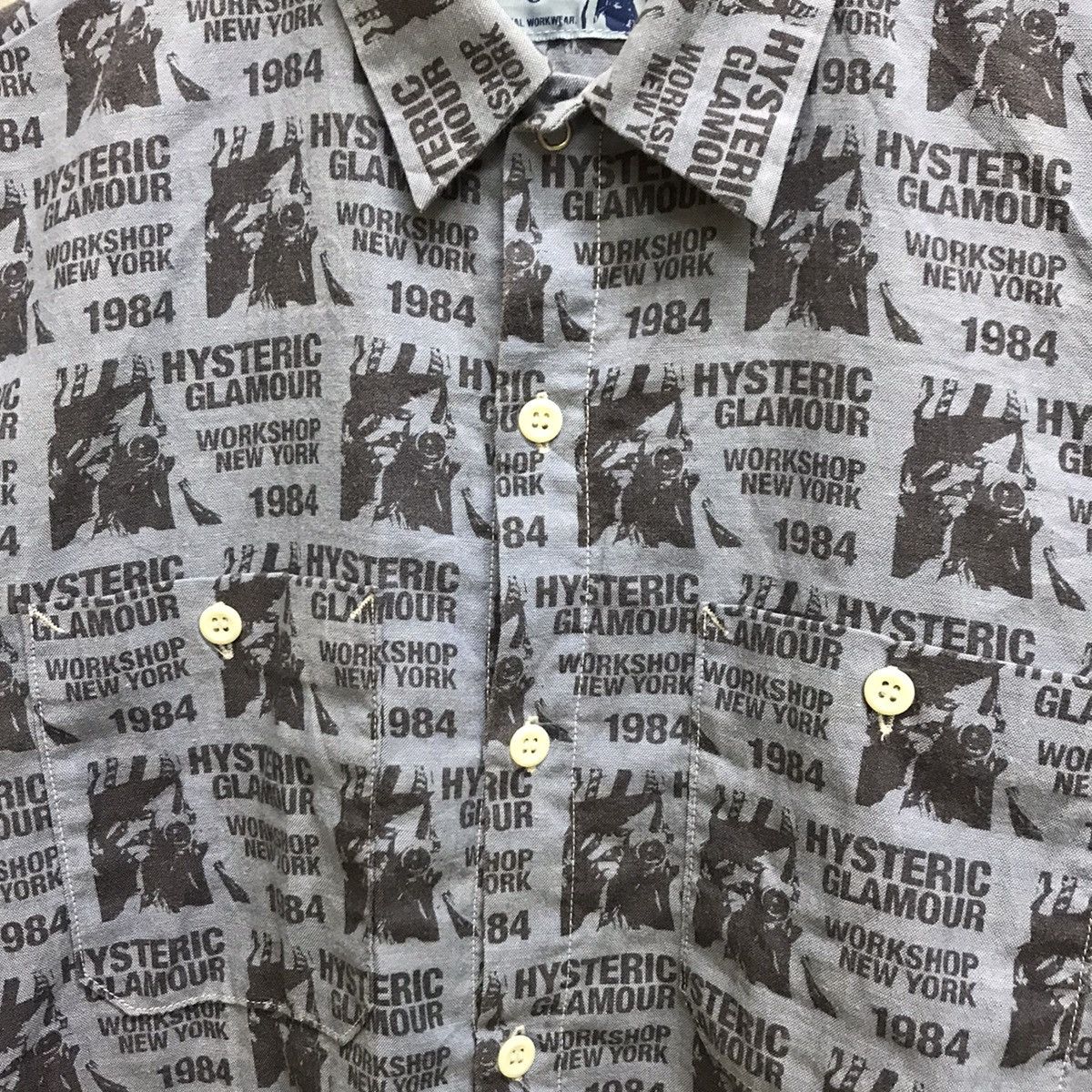 Hysteric Glamour Vintage Hyteric Glamour Alloverpirnt Button Up Shirt Size US S / EU 44-46 / 1 - 7 Thumbnail