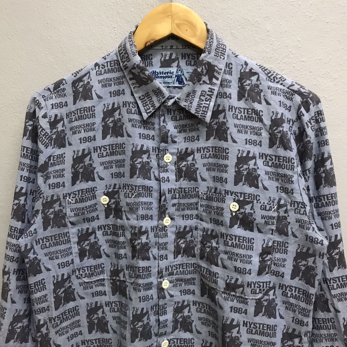 Hysteric Glamour Vintage Hyteric Glamour Alloverpirnt Button Up Shirt Size US S / EU 44-46 / 1 - 4 Thumbnail