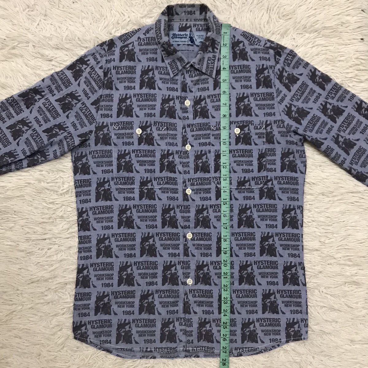 Hysteric Glamour Vintage Hyteric Glamour Alloverpirnt Button Up Shirt Size US S / EU 44-46 / 1 - 15 Thumbnail