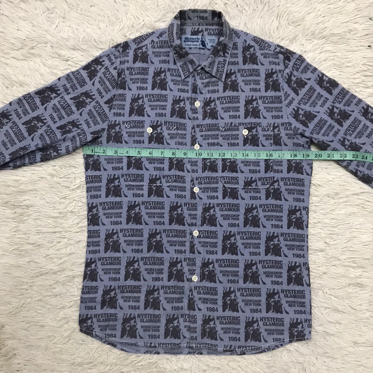 Hysteric Glamour Vintage Hyteric Glamour Alloverpirnt Button Up Shirt Size US S / EU 44-46 / 1 - 14 Thumbnail