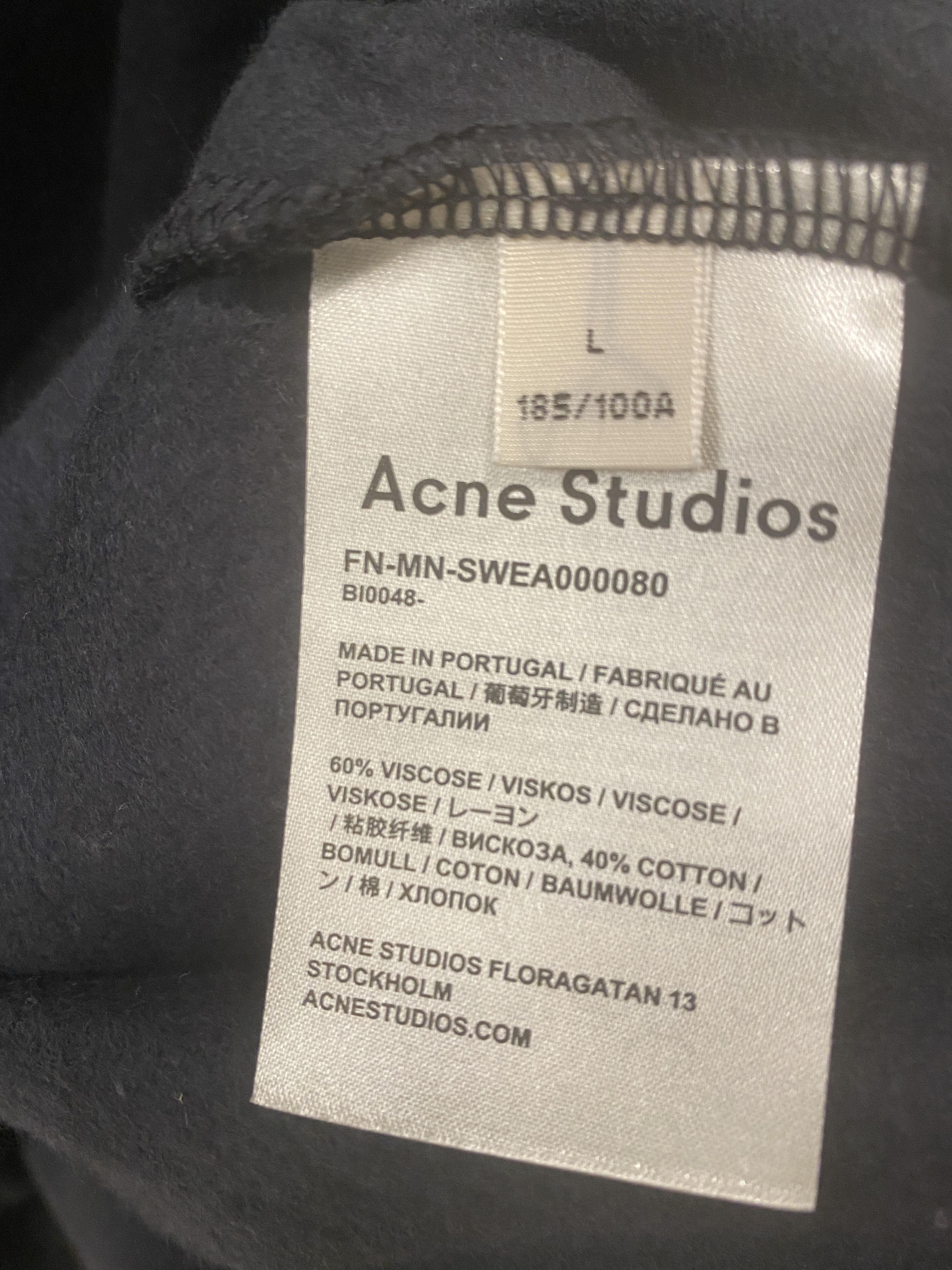 Acne Studios acne studio crew logo sweatshirt black Size US L / EU 52-54 / 3 - 2 Thumbnail