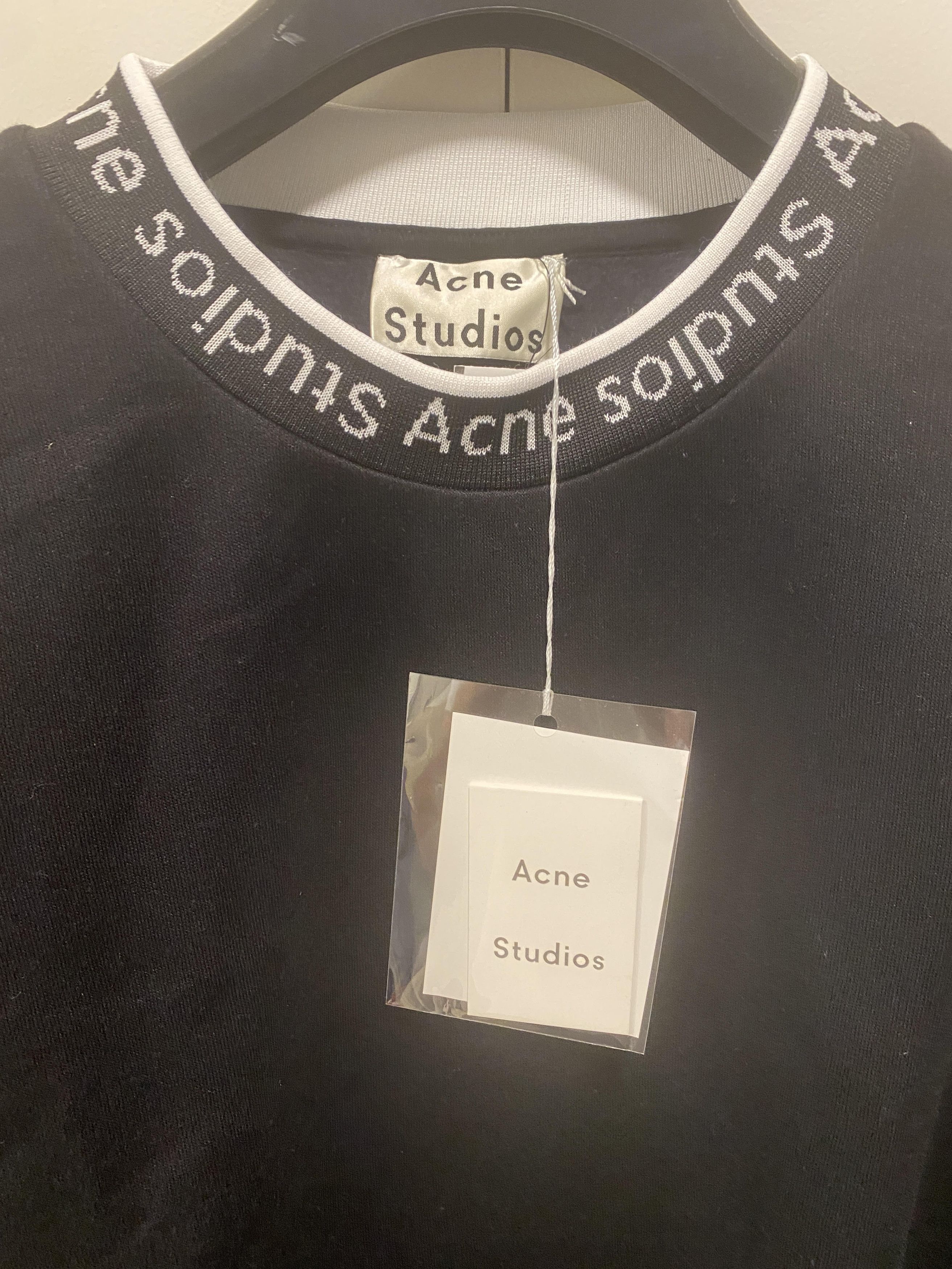 Acne Studios acne studio crew logo sweatshirt black Size US L / EU 52-54 / 3 - 6 Thumbnail
