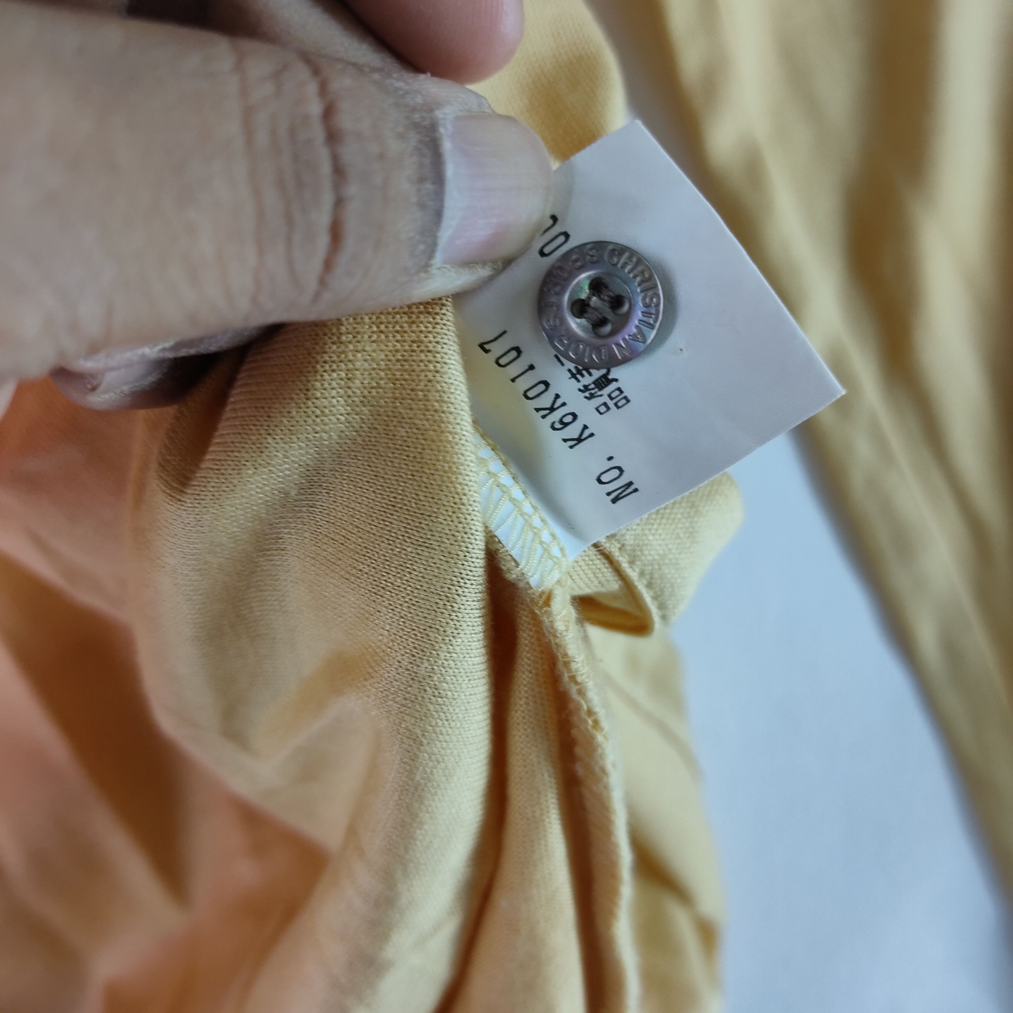 CHRISTIAN DIOR Long Sleeve Single Pocket Polo Shirt