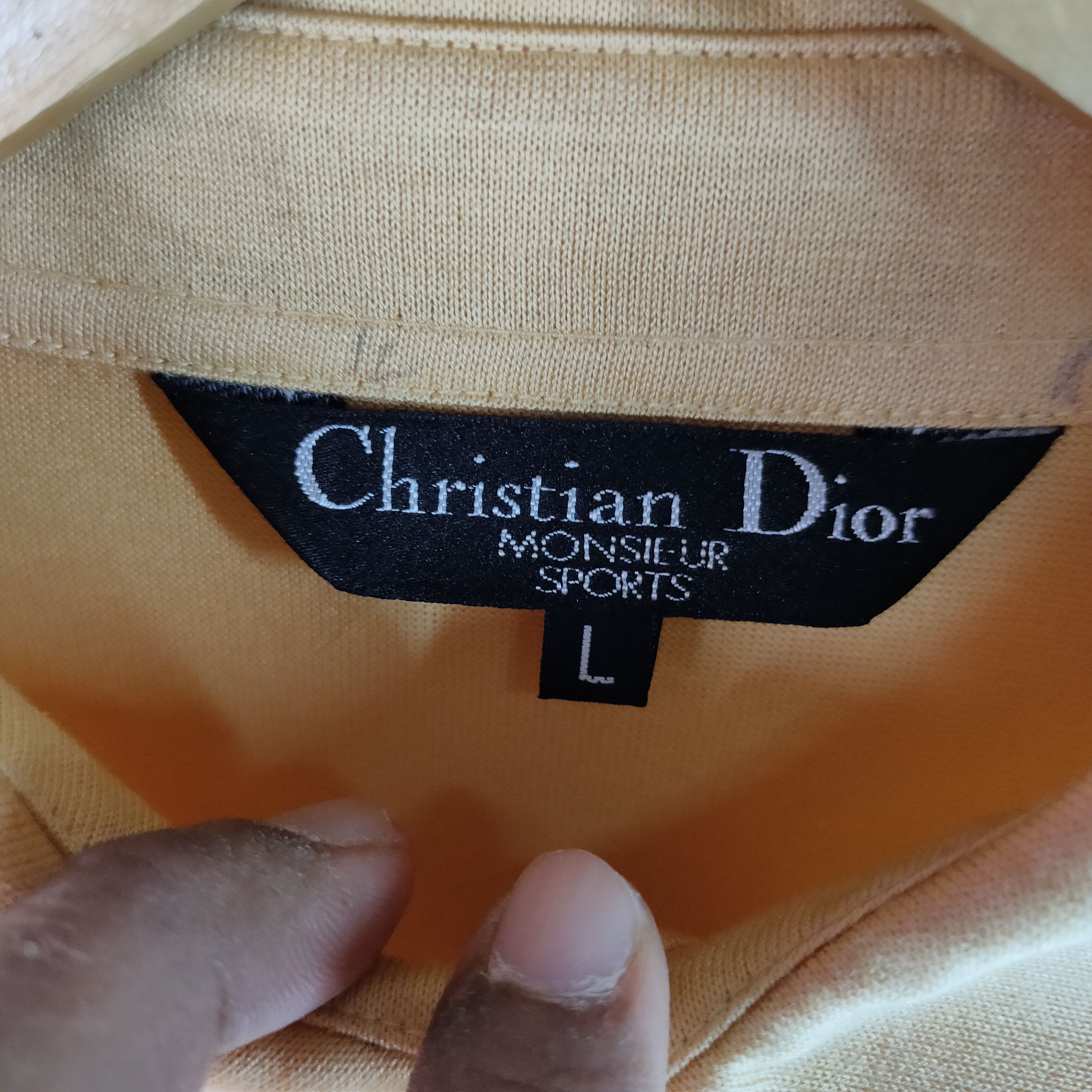 CHRISTIAN DIOR Long Sleeve Single Pocket Polo Shirt