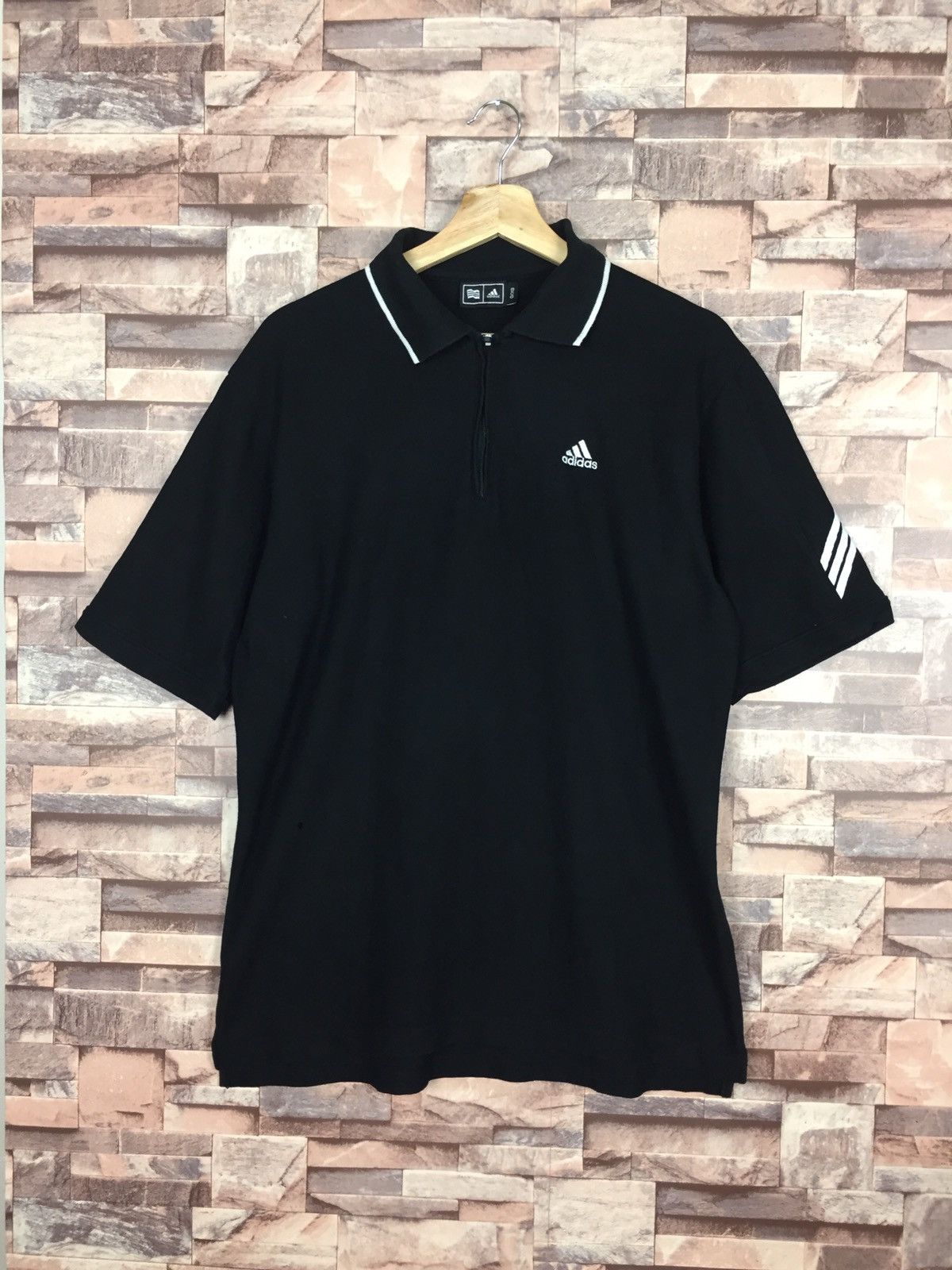 Adidas Adidas Half Zipper Embroidered Logo Polos Tee #14-4 Size US L / EU 52-54 / 3 - 1 Thumbnail
