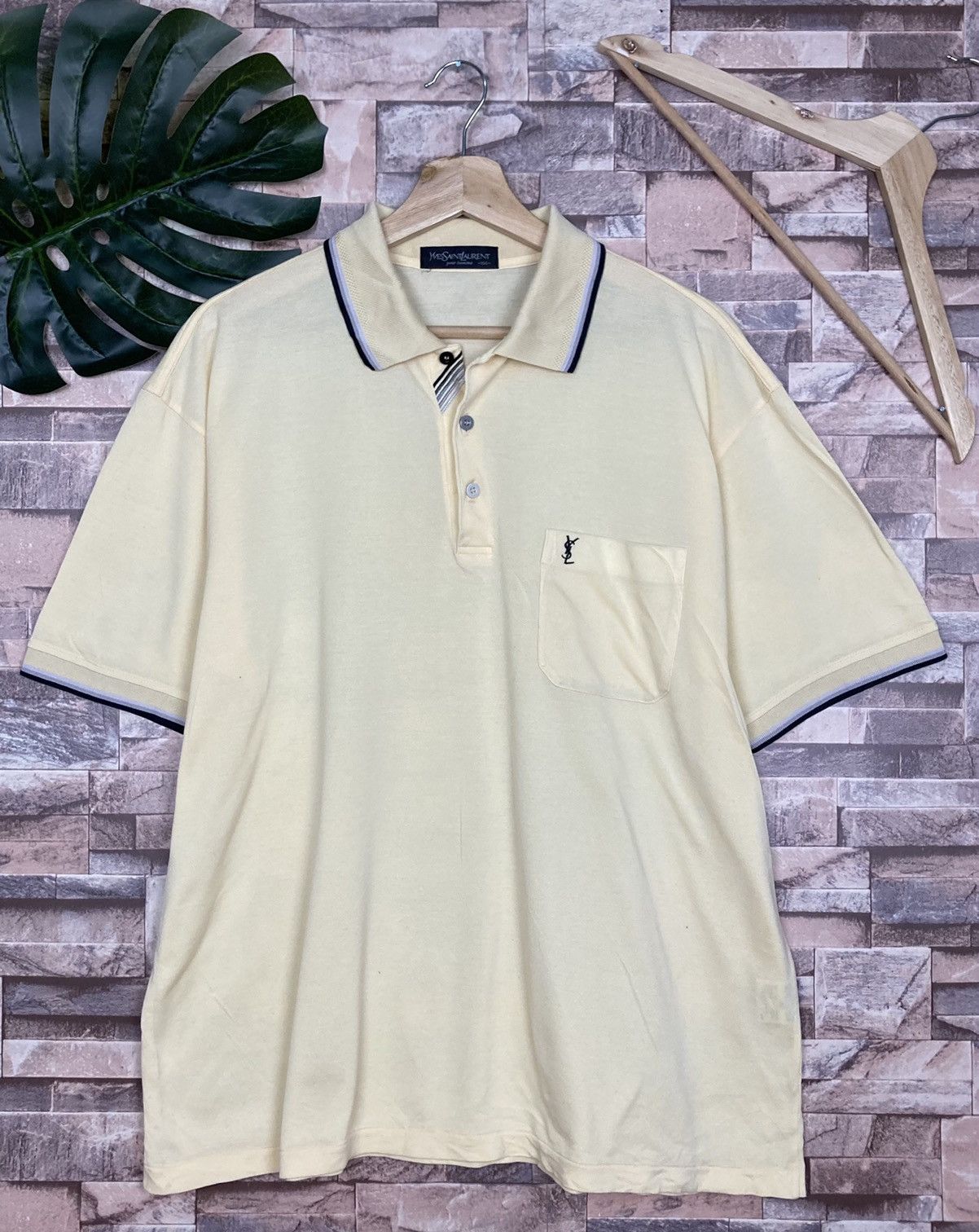 Yves Saint Laurent Yves Saint Laurent Polo Pocket Tee #T7-5 Size US L / EU 52-54 / 3 - 1 Thumbnail