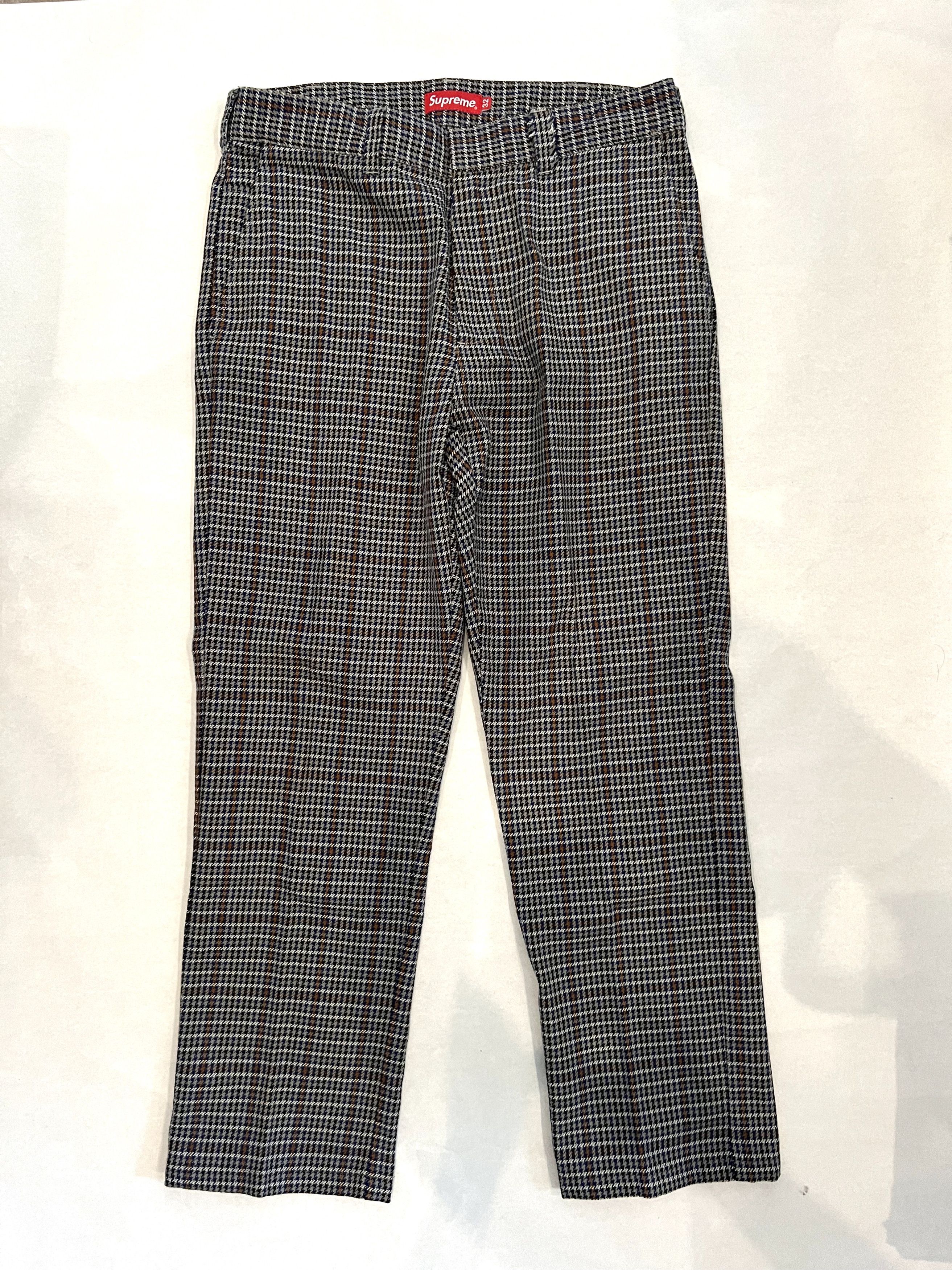 ブランドのギフト パンツ SUPREME 32 20AW Houndstooth Work Pant 